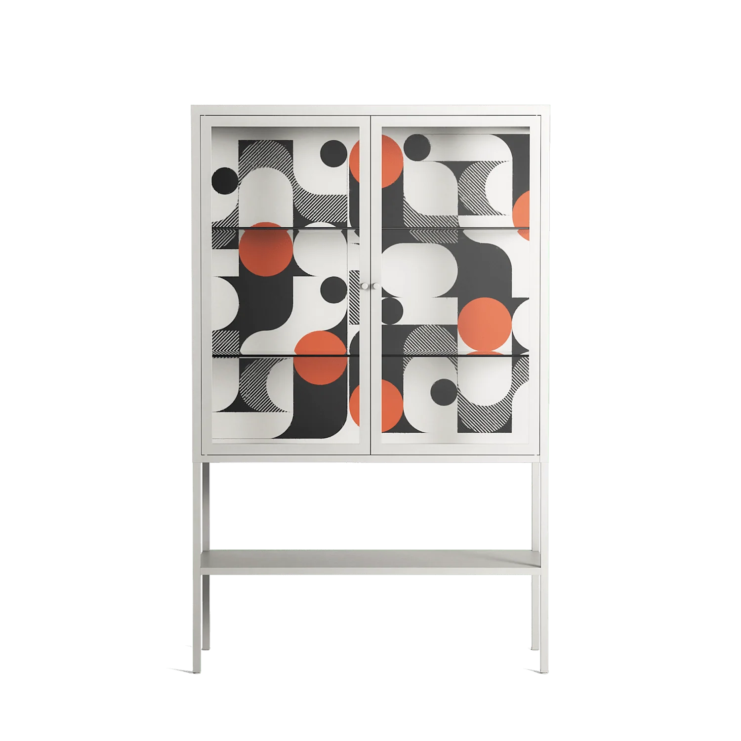Conserto - Loft Cabinet - Vratislav Pecka - Chalk - Clear glass