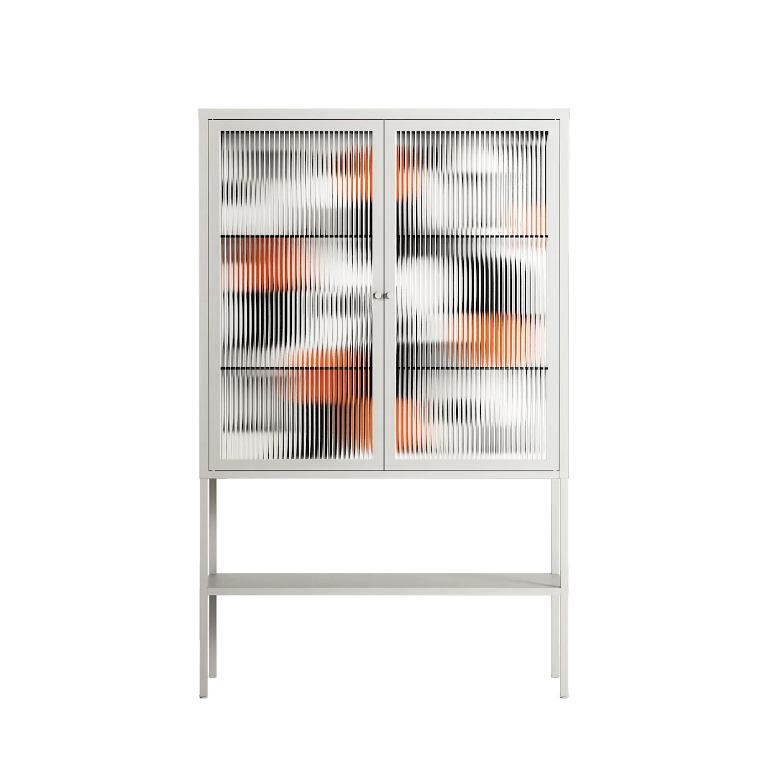 Conserto - Loft Cabinet - Vratislav Pecka - Chalk - Reeded glass