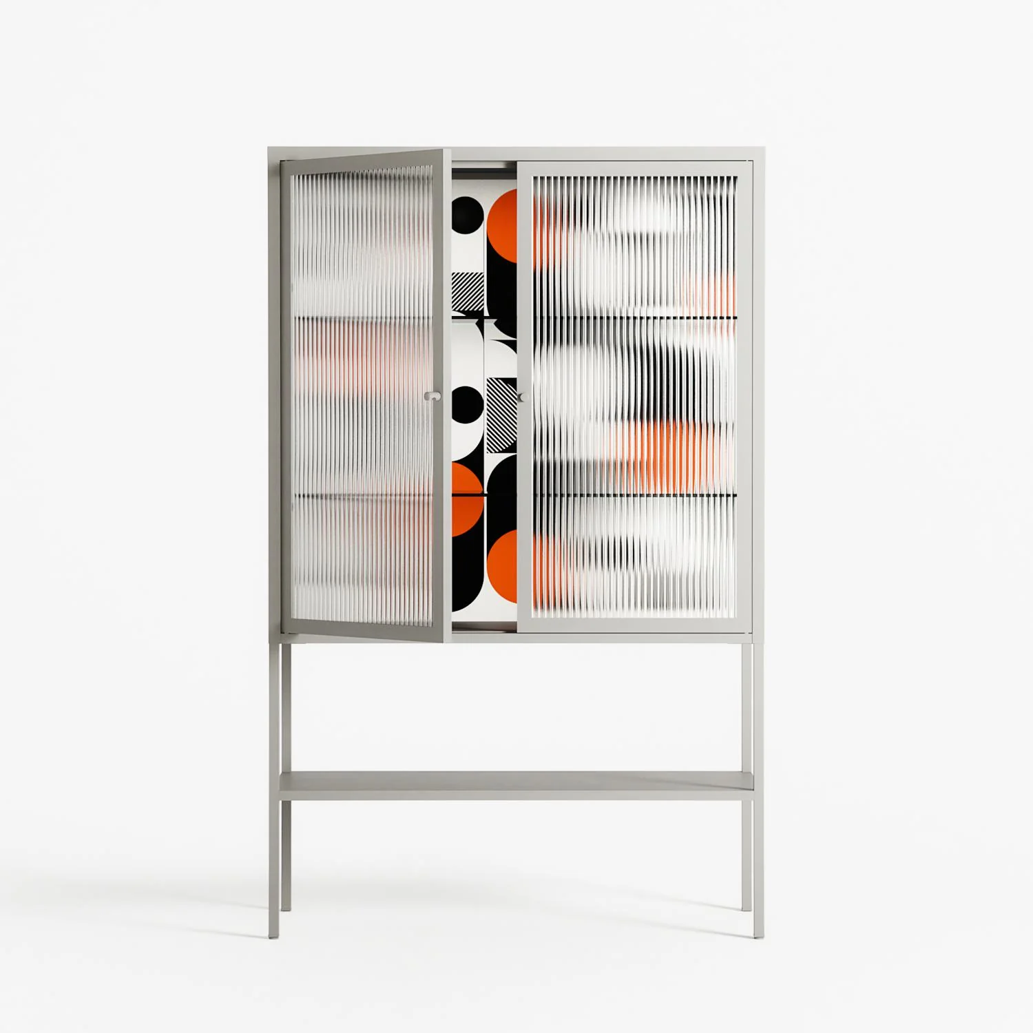 Conserto - Loft Cabinet - Vratislav Pecka - Chalk - Reeded glass - Image 2