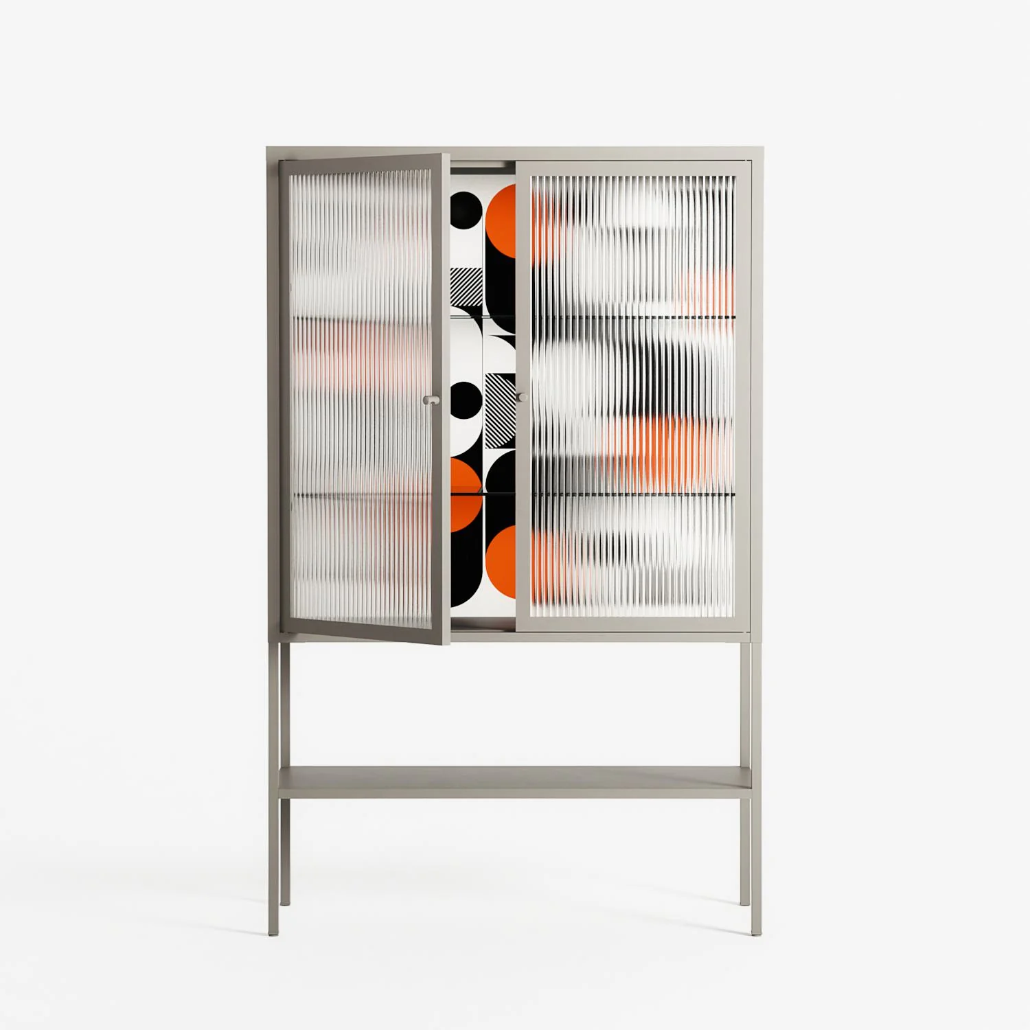 Conserto - Loft Cabinet - Vratislav Pecka - Pebble - Reeded glass - Image 2