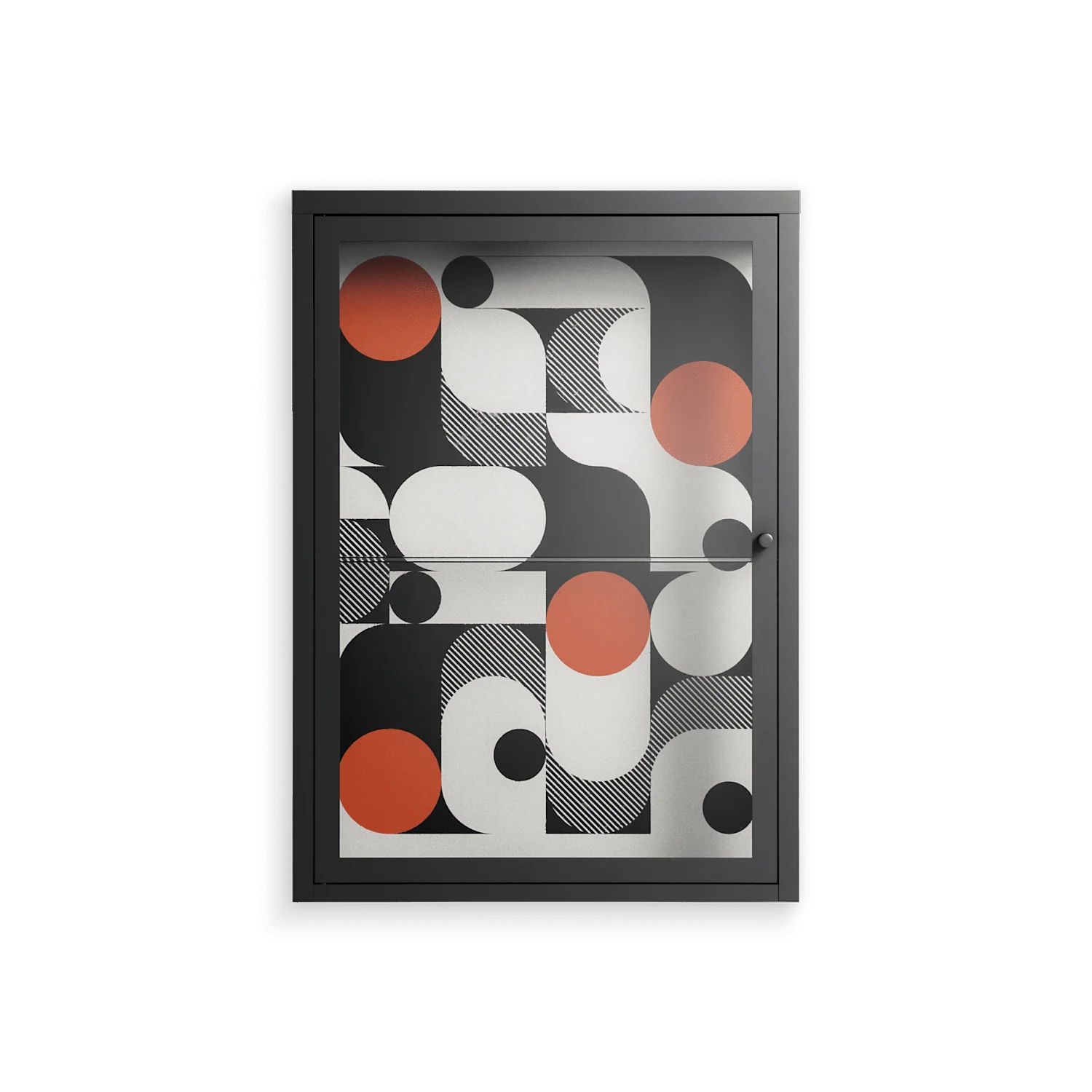 Conserto - Wall Cabinet - Vratislav Pecka - Antracite - Clear glass