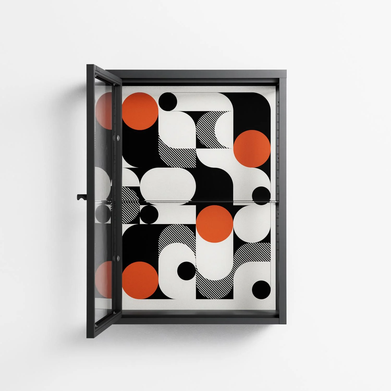 Conserto - Wall Cabinet - Vratislav Pecka - Antracite - Clear glass - Image 3