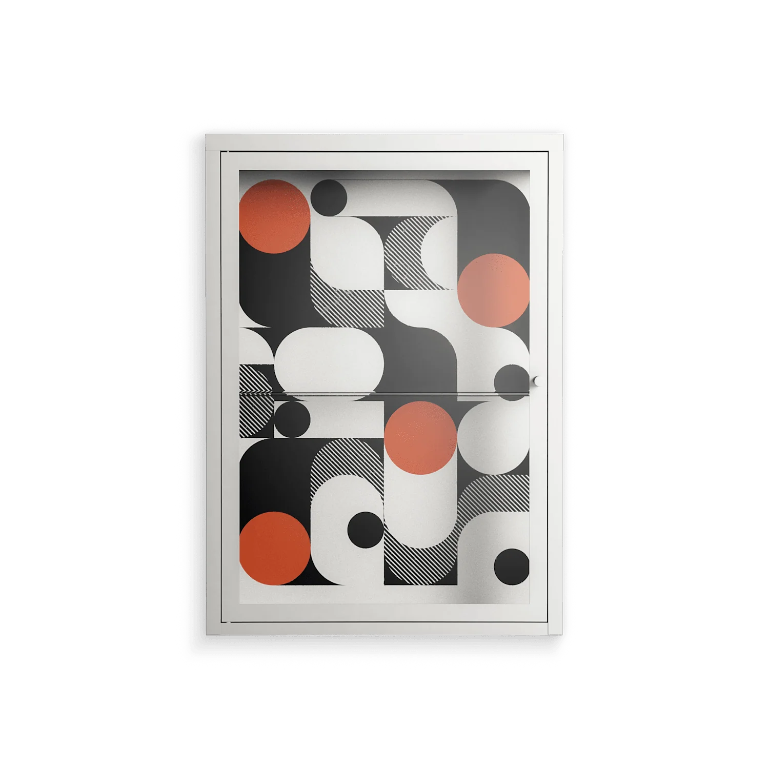 Conserto - Wall Cabinet - Vratislav Pecka - Chalk - Clear glass