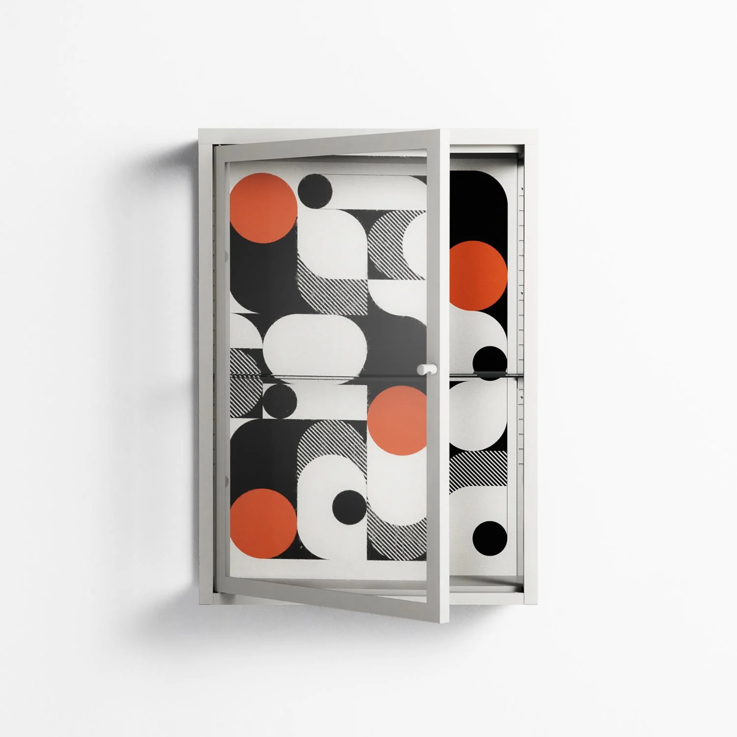 Conserto - Wall Cabinet - Vratislav Pecka - Chalk - Clear glass - Image 2