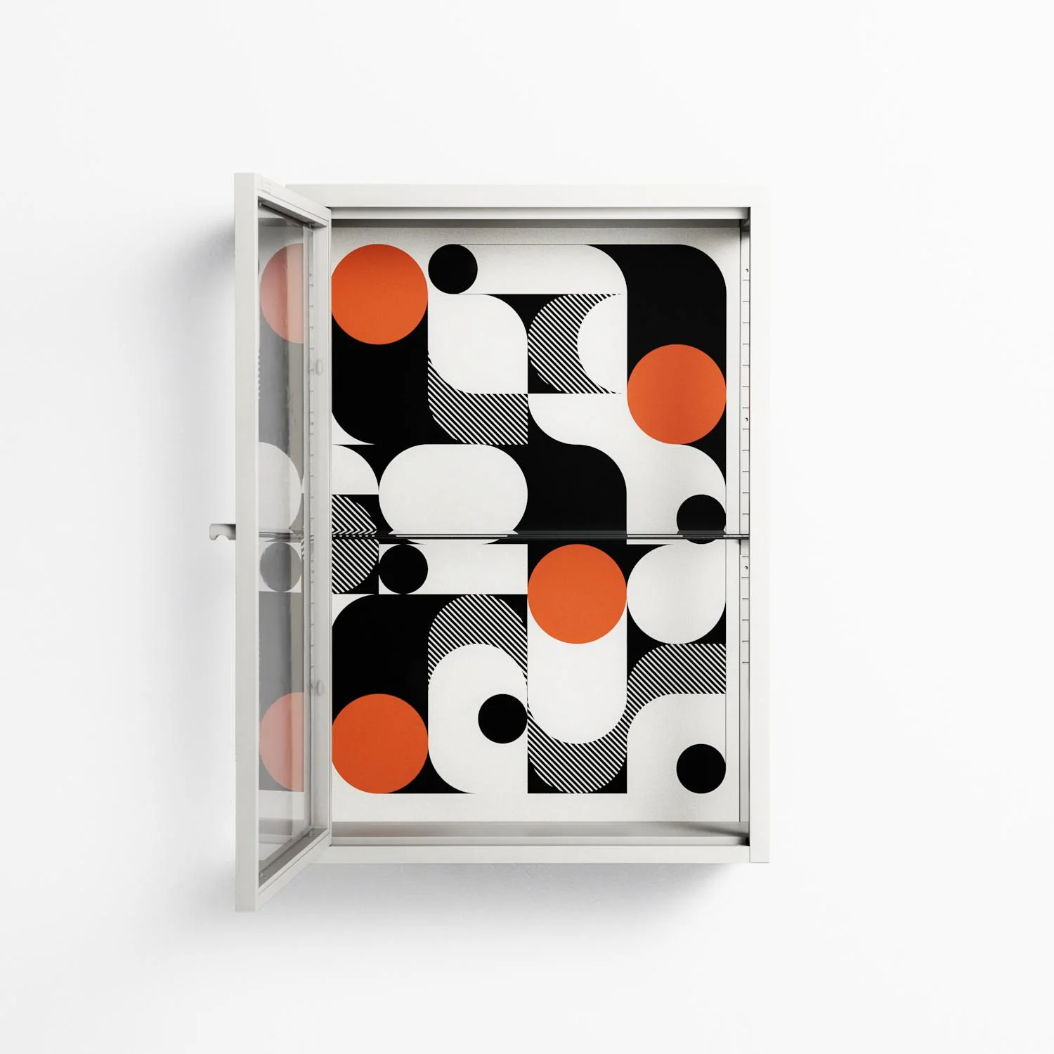 Conserto - Wall Cabinet - Vratislav Pecka - Chalk - Clear glass - Image 3