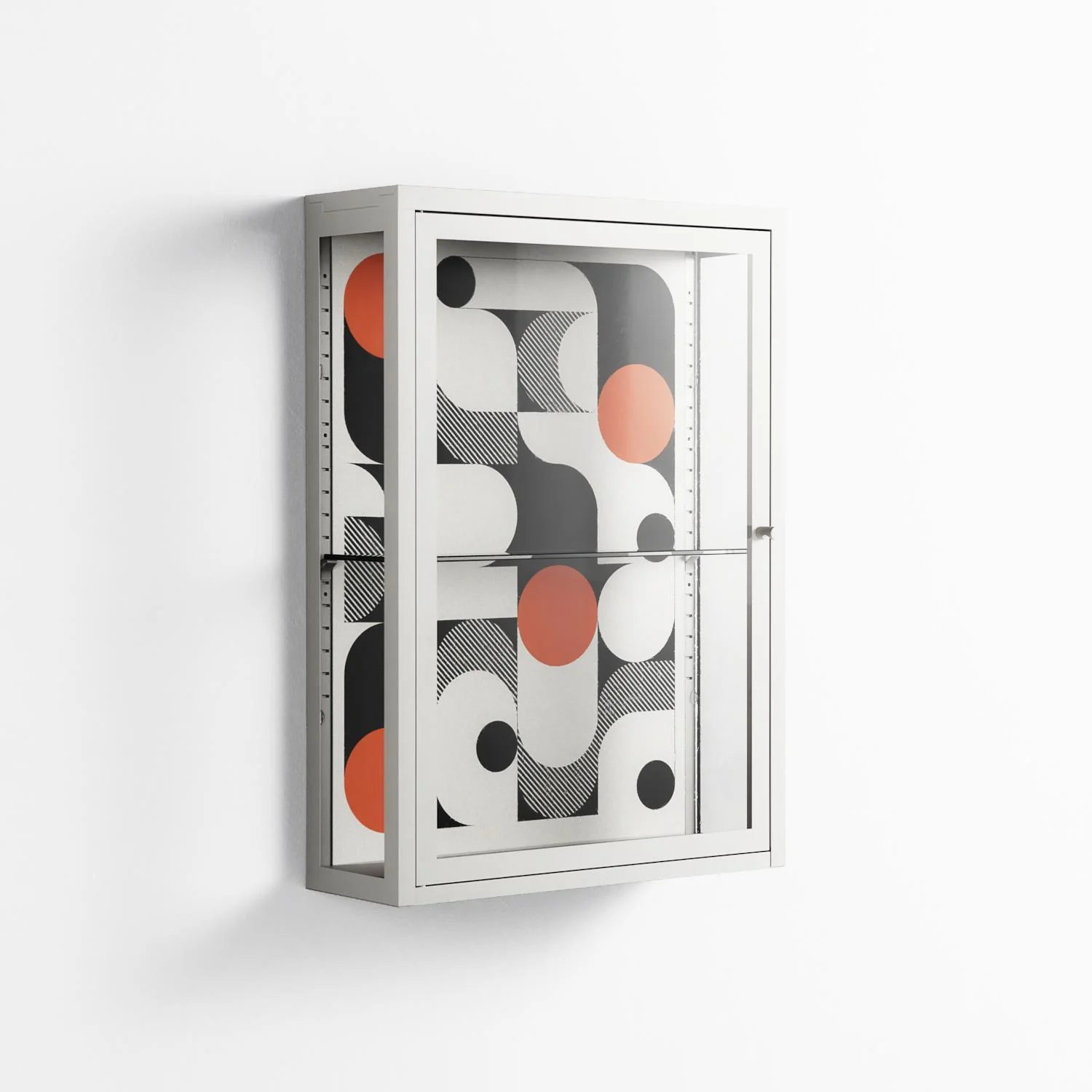 Conserto - Wall Cabinet - Vratislav Pecka - Chalk - Clear glass - Image 4
