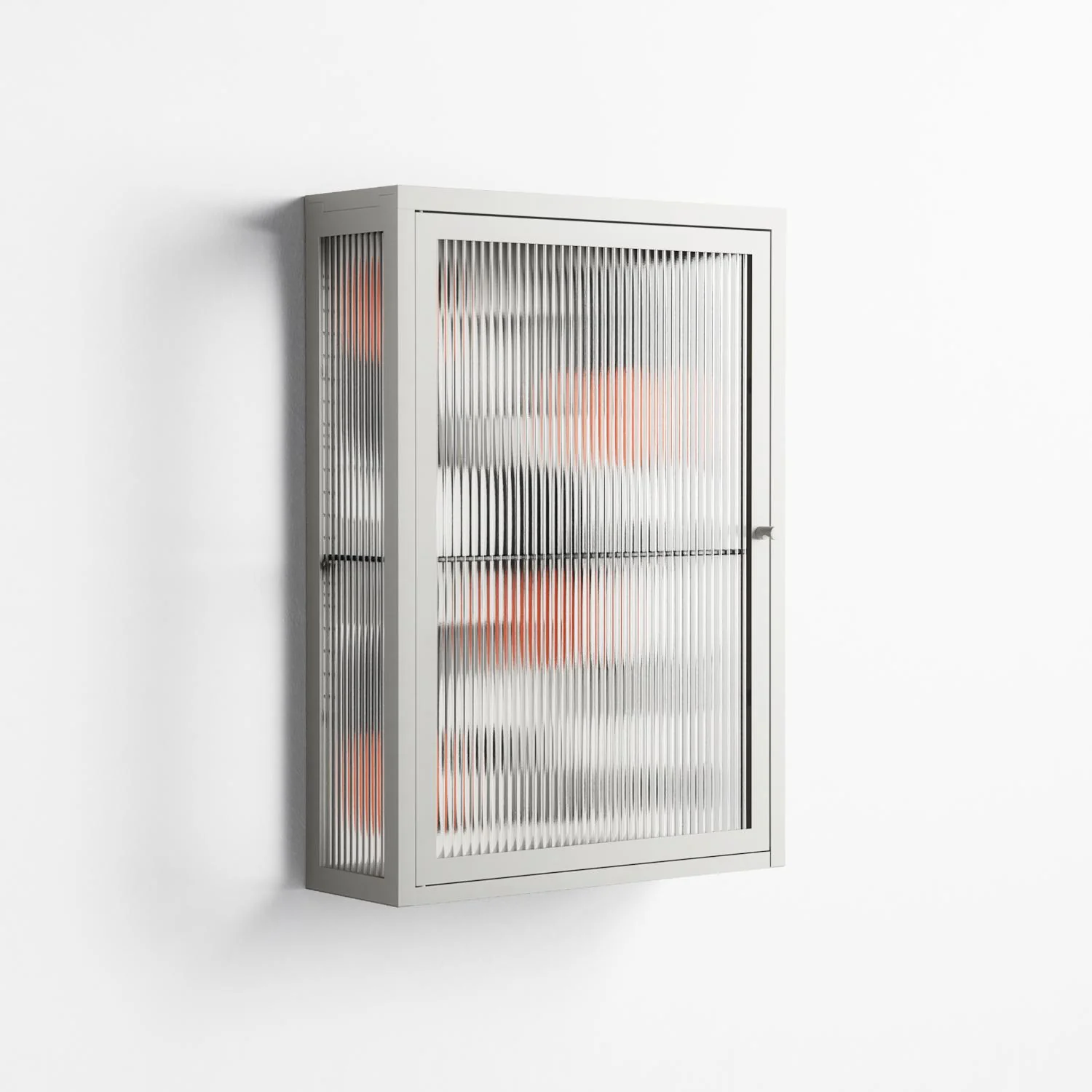 Conserto - Wall Cabinet - Vratislav Pecka - Chalk - Reeded glass - Image 4