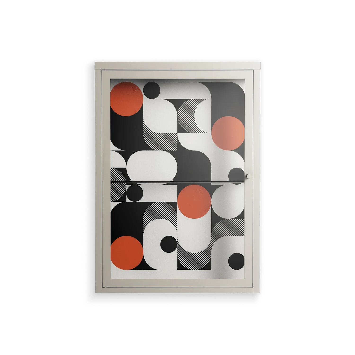 Conserto - Wall Cabinet - Vratislav Pecka - Pebble - Clear glass