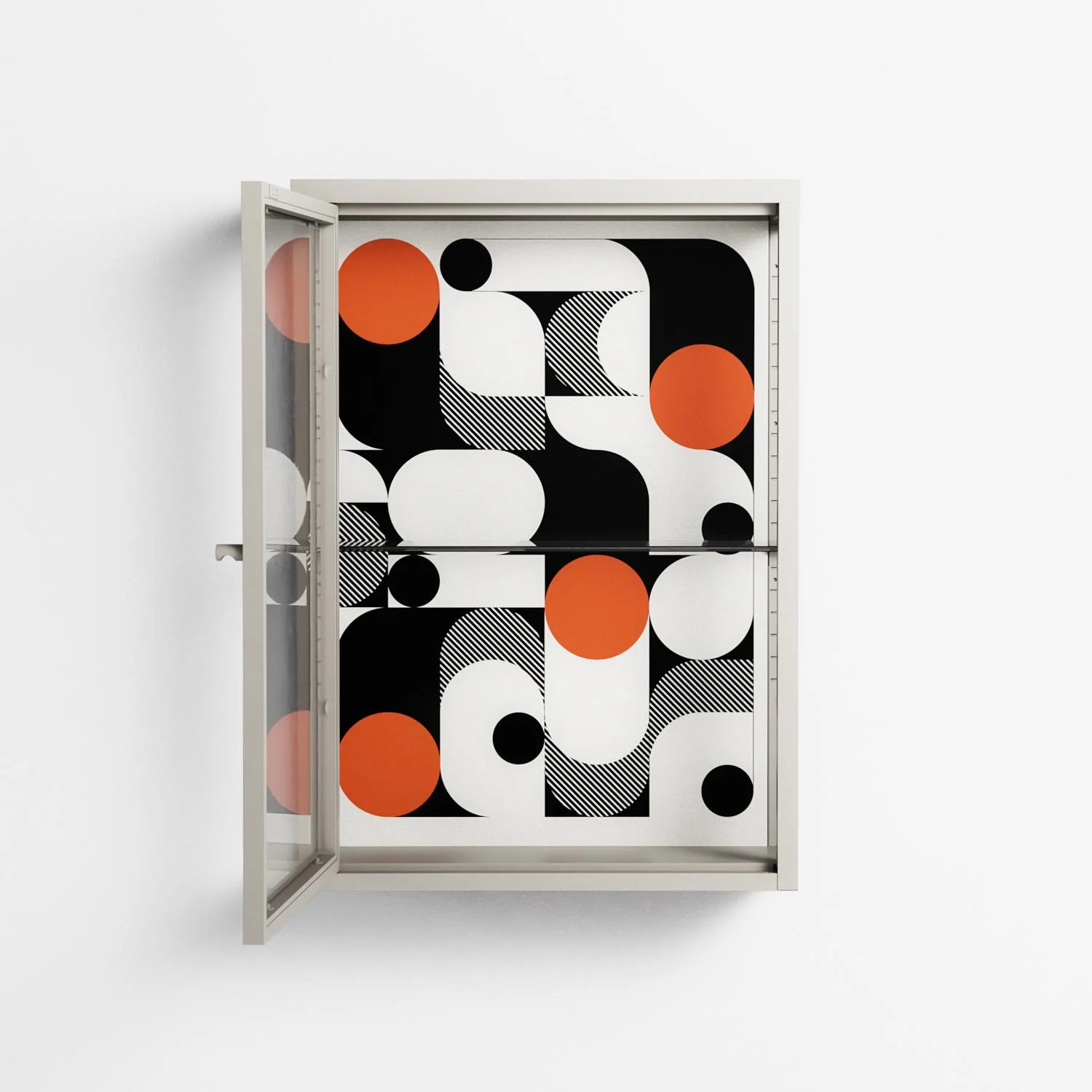 Conserto - Wall Cabinet - Vratislav Pecka - Pebble - Clear glass - Image 3