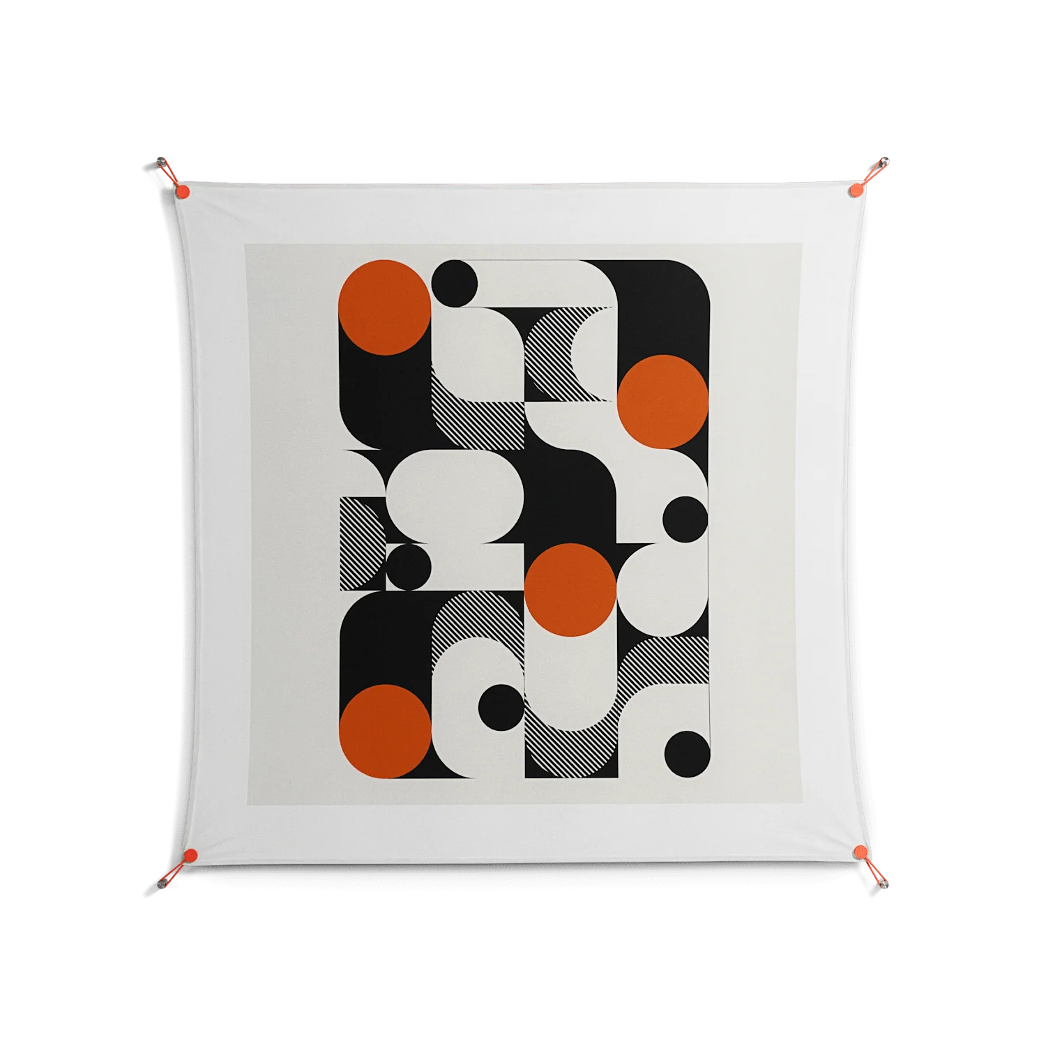 Conserto - Work On Wall - Vratislav Pecka - Orange - 140 x 140 cm