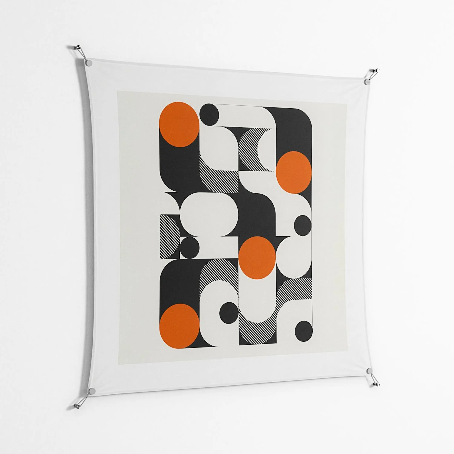 Conserto - Work On Wall - Vratislav Pecka - Silver - 140 x 140 cm - Image 2