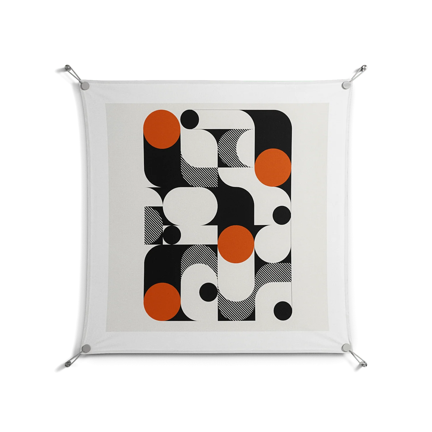 Conserto - Work On Wall - Vratislav Pecka - Silver - 90 x 90 cm