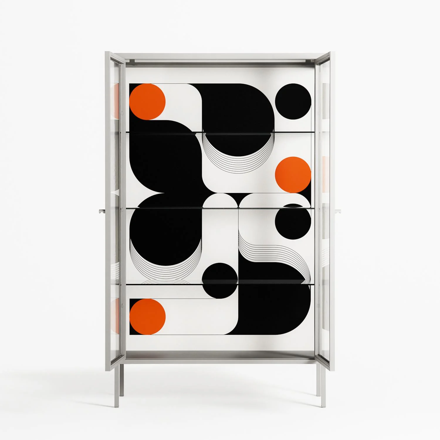 Conserto2 - Cabinet - Vratislav Pecka - Chalk - Clear glass - Image 3