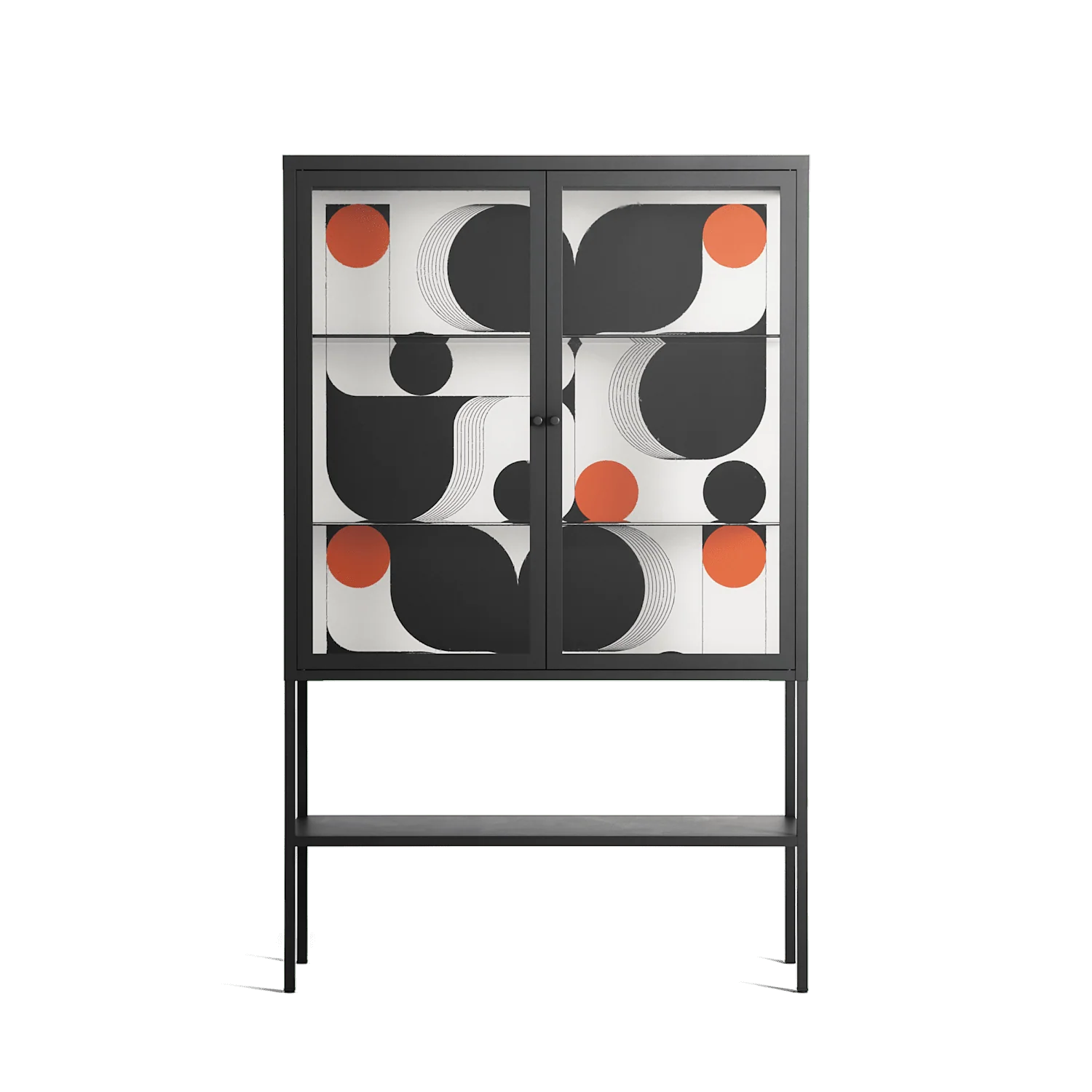 Conserto2 - Loft Cabinet - Vratislav Pecka - Antracite - Clear glass