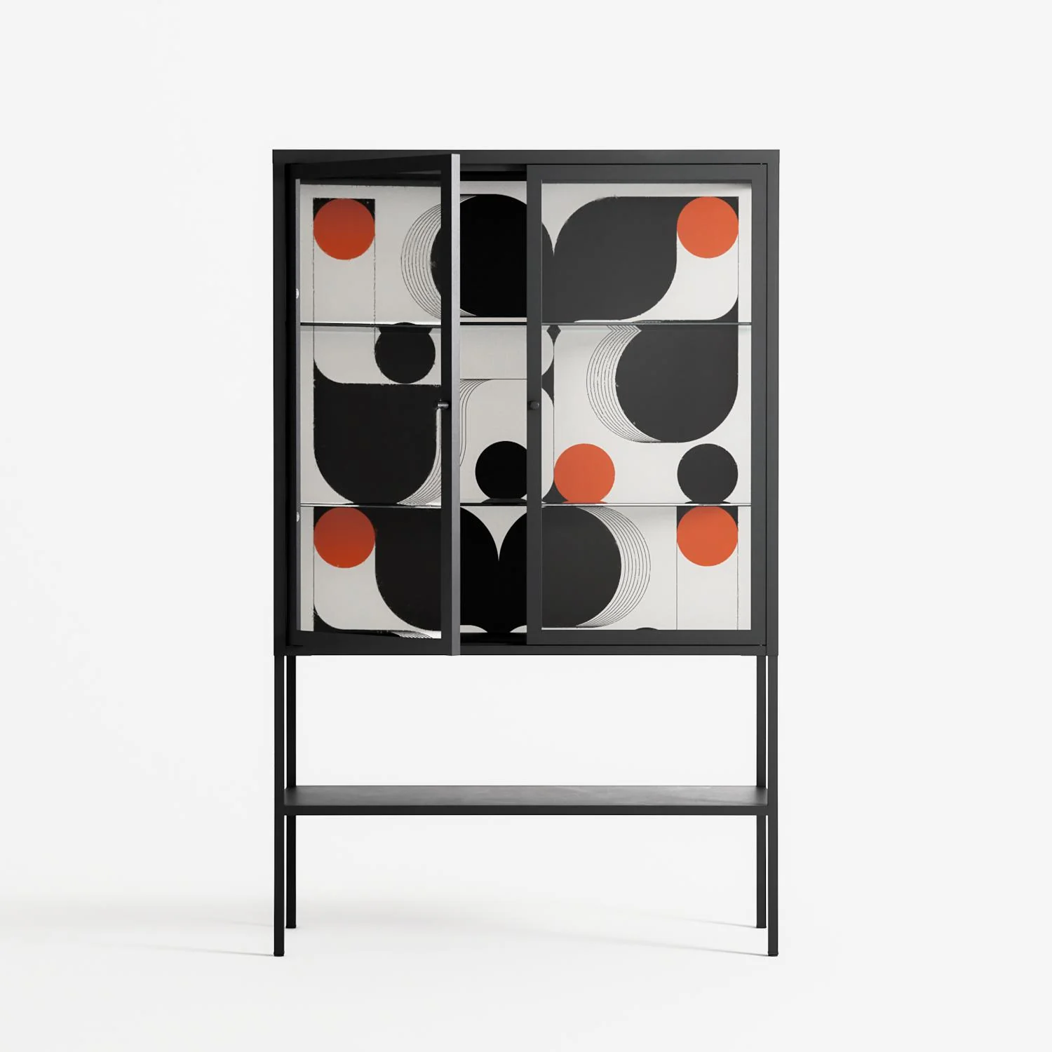 Conserto2 - Loft Cabinet - Vratislav Pecka - Antracite - Clear glass - Image 2