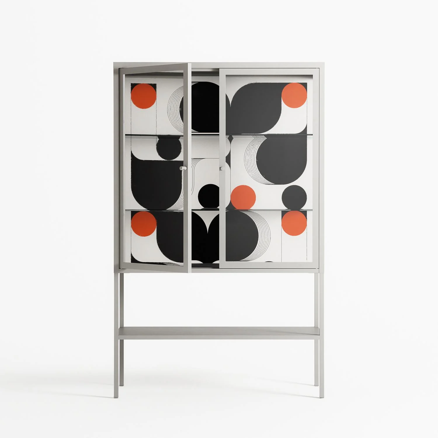 Conserto2 - Loft Cabinet - Vratislav Pecka - Chalk - Clear glass - Image 2