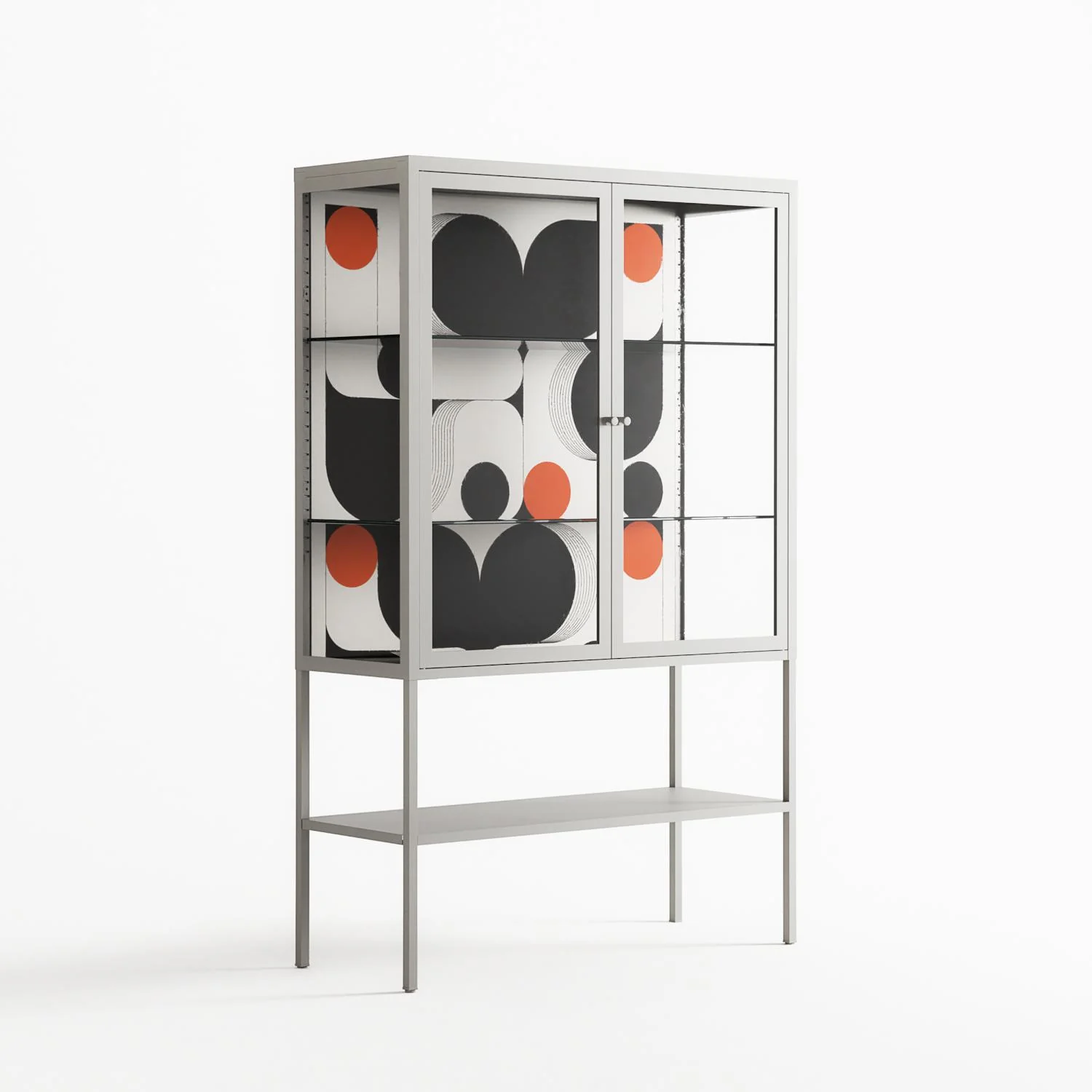 Conserto2 - Loft Cabinet - Vratislav Pecka - Chalk - Clear glass - Image 4