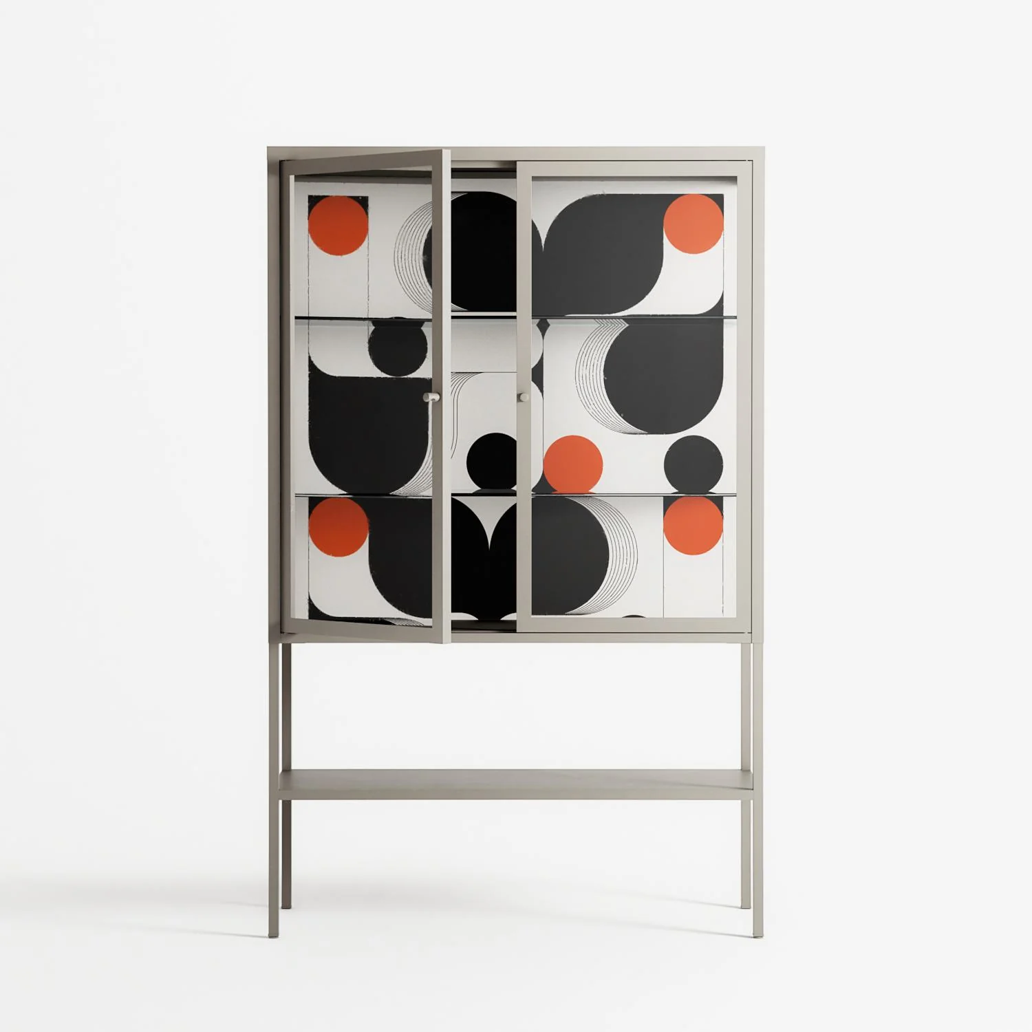 Conserto2 - Loft Cabinet - Vratislav Pecka - Pebble - Clear glass - Image 2