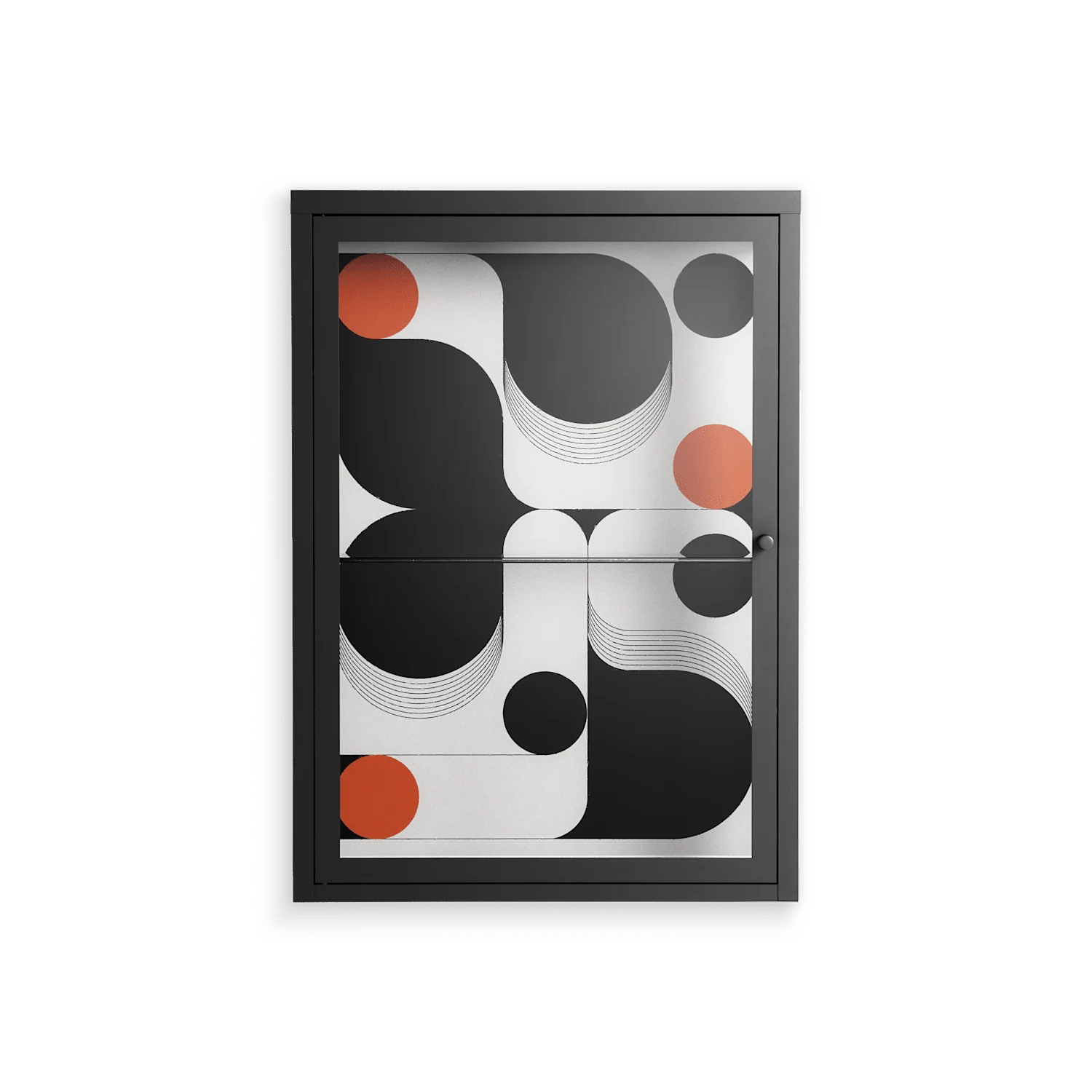 Conserto2 - Wall Cabinet - Vratislav Pecka - Antracite - Clear glass
