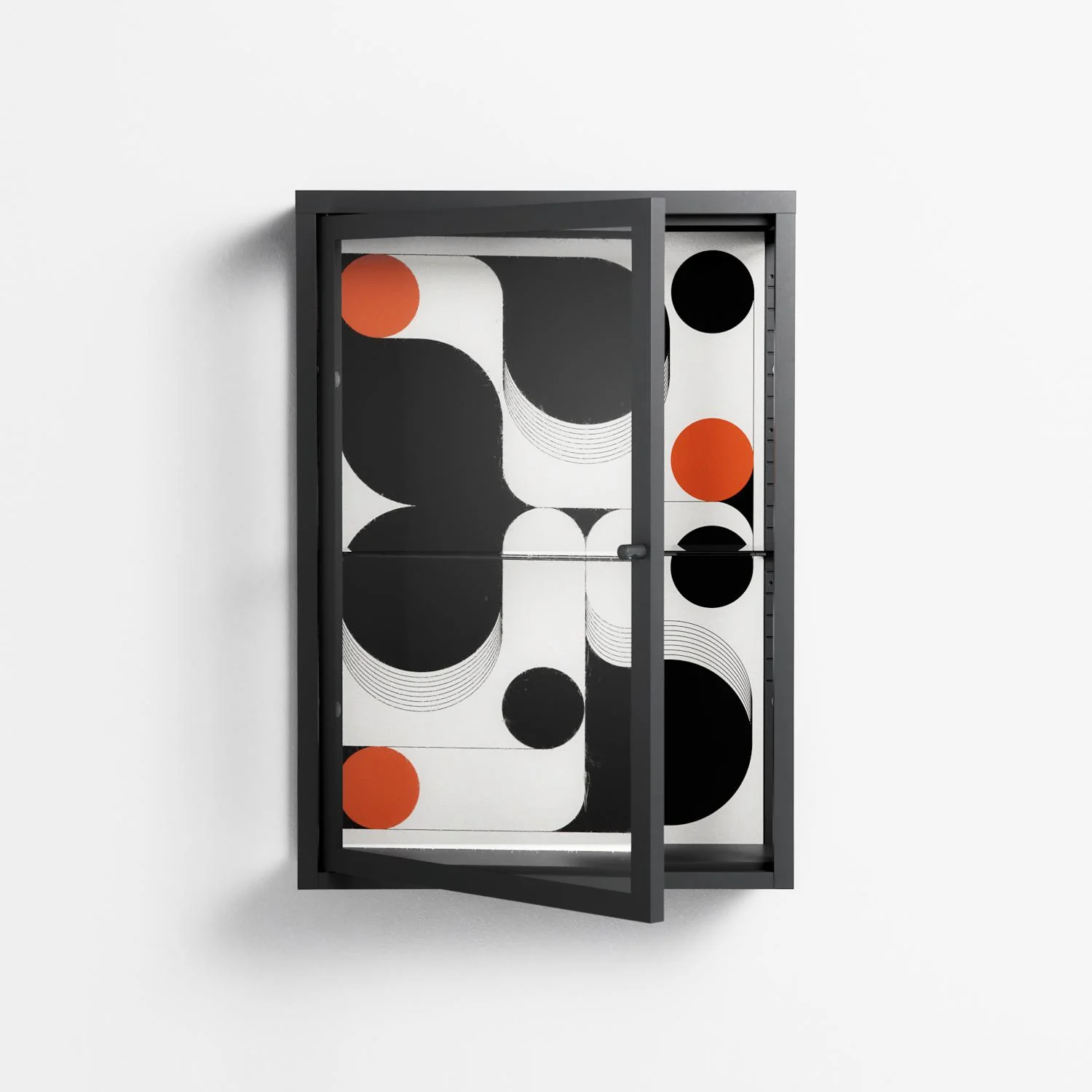 Conserto2 - Wall Cabinet - Vratislav Pecka - Antracite - Clear glass - Image 2