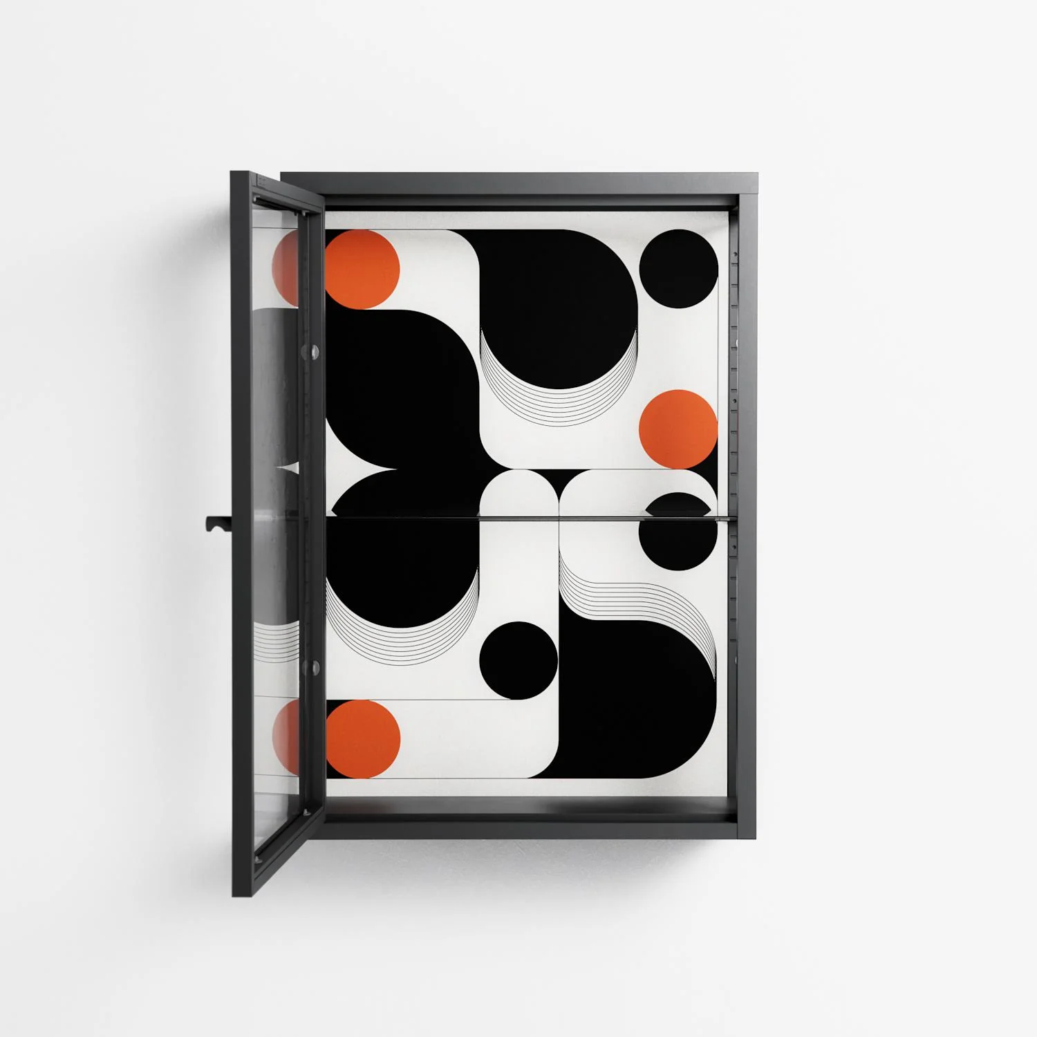 Conserto2 - Wall Cabinet - Vratislav Pecka - Antracite - Clear glass - Image 3