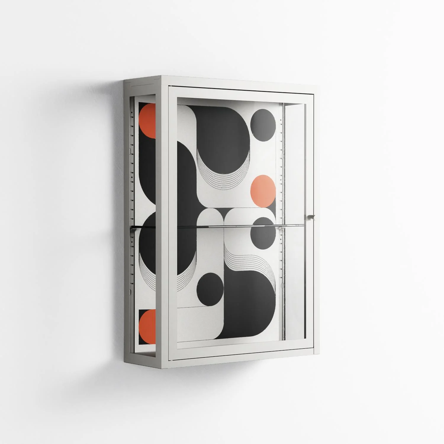 Conserto2 - Wall Cabinet - Vratislav Pecka - Chalk - Clear glass - Image 4