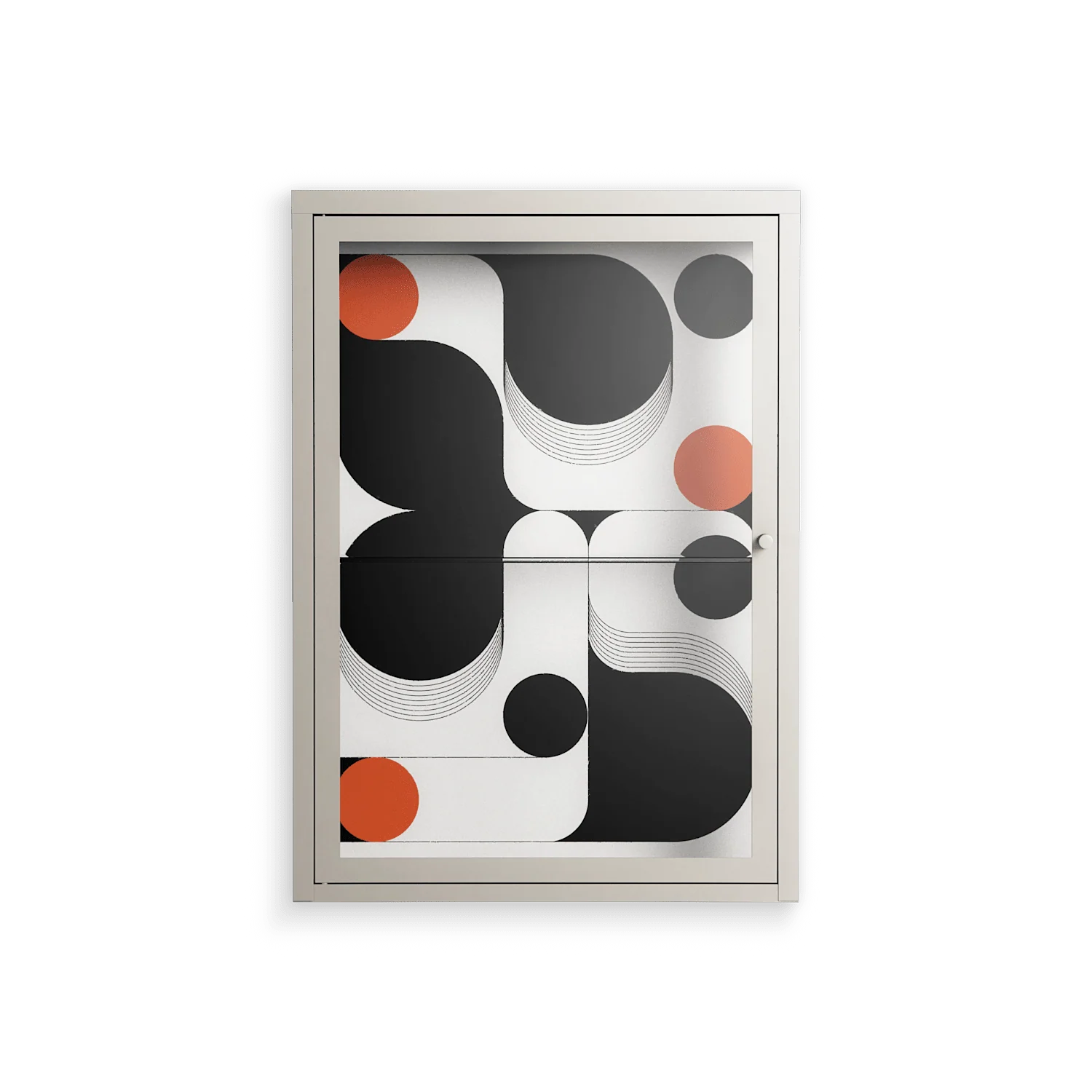Conserto2 - Wall Cabinet - Vratislav Pecka - Pebble - Clear glass