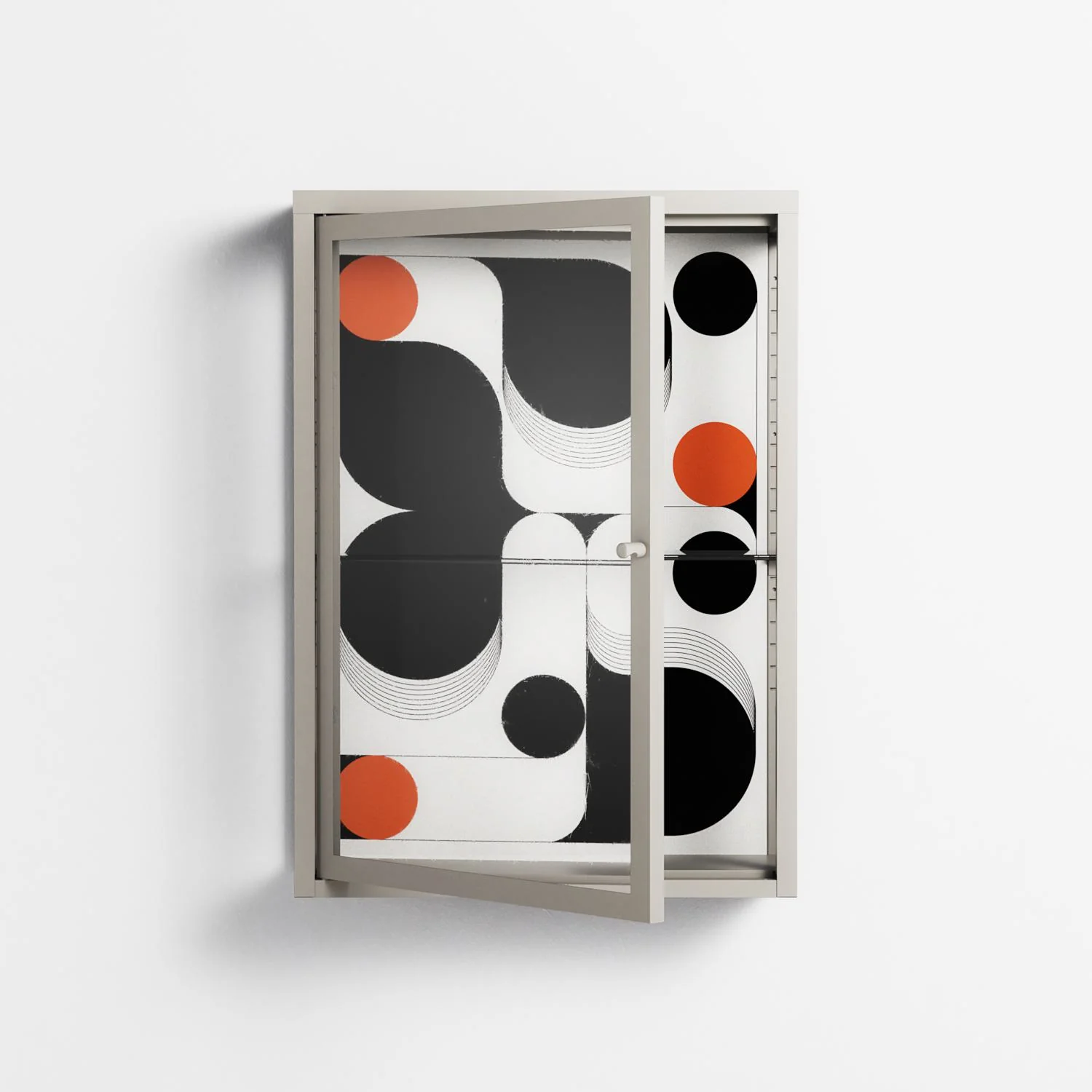 Conserto2 - Wall Cabinet - Vratislav Pecka - Pebble - Clear glass - Image 2