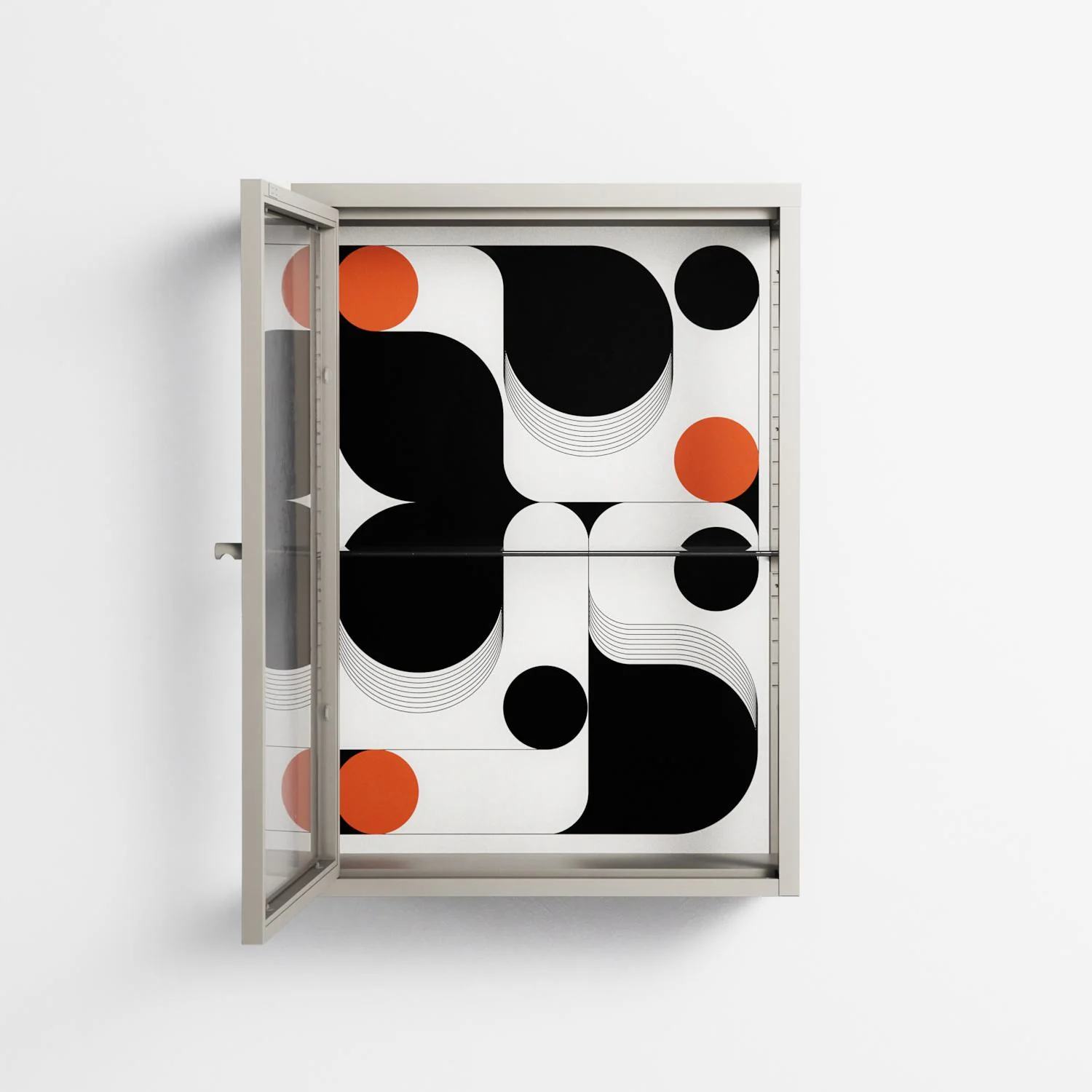 Conserto2 - Wall Cabinet - Vratislav Pecka - Pebble - Clear glass - Image 3