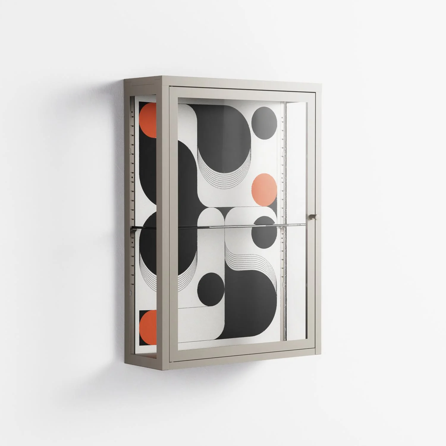 Conserto2 - Wall Cabinet - Vratislav Pecka - Pebble - Clear glass - Image 4