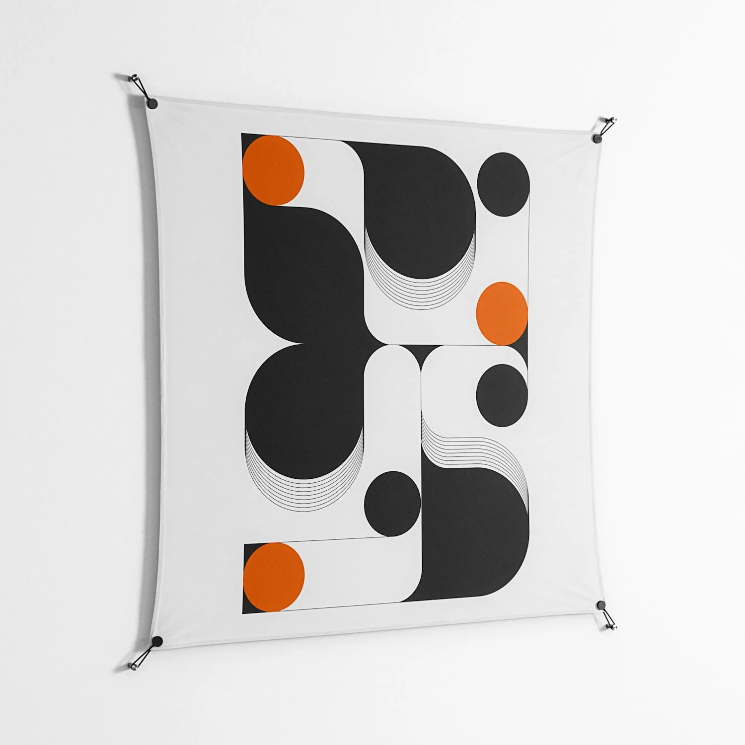 Conserto2 - Work On Wall - Vratislav Pecka - Black - 140 x 140 cm - Image 2