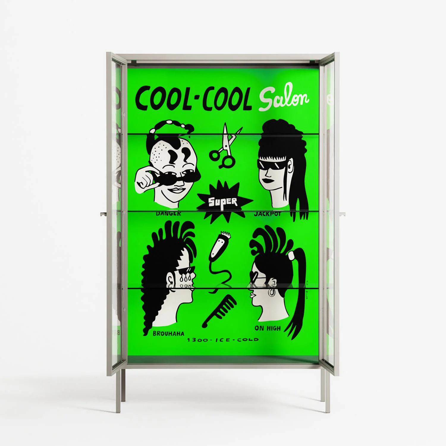 Cool Cool Salon Green - Cabinet - Aley Wild - Antracite - Clear glass - Image 3