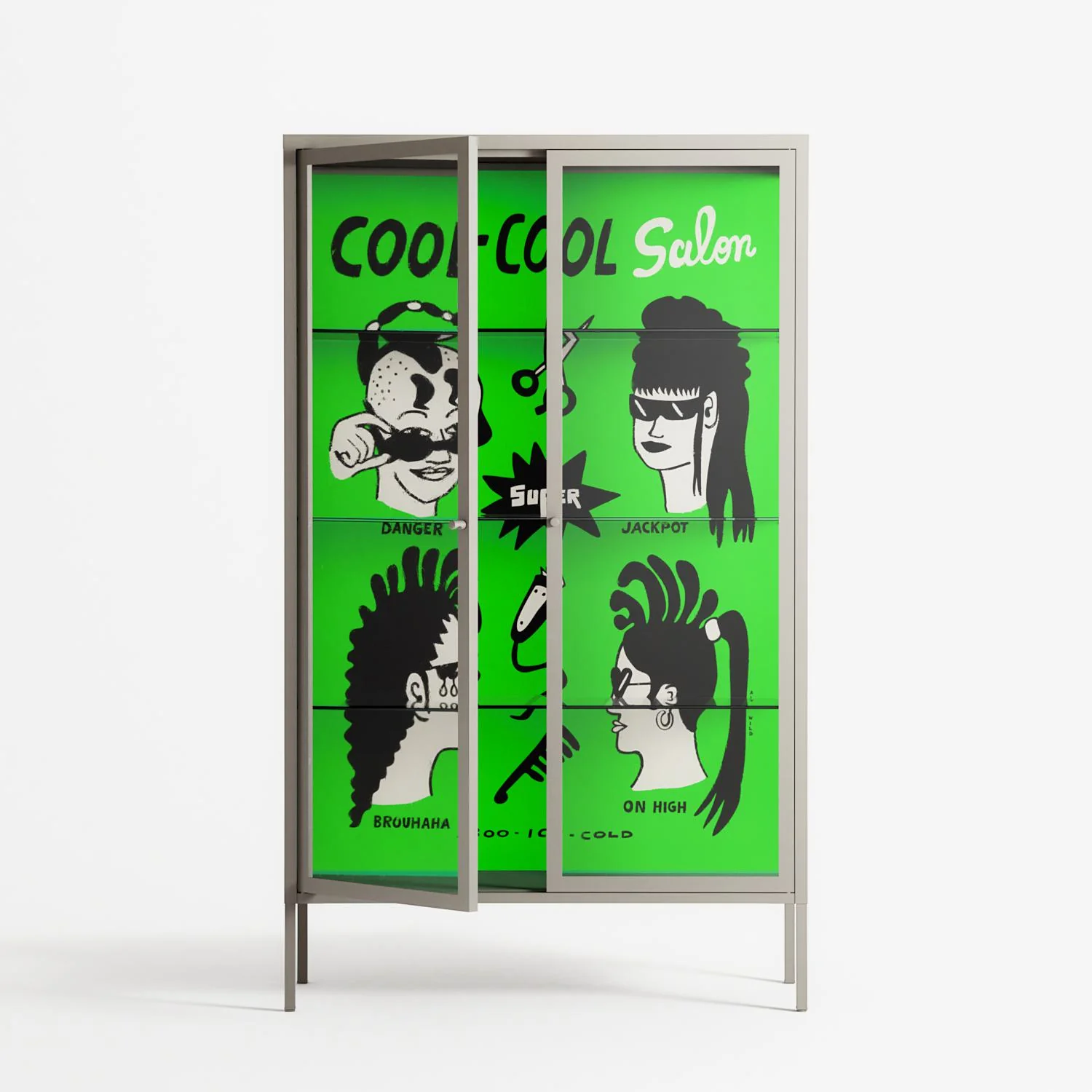 Cool Cool Salon Green - Cabinet - Aley Wild - Chalk - Clear glass - Image 2