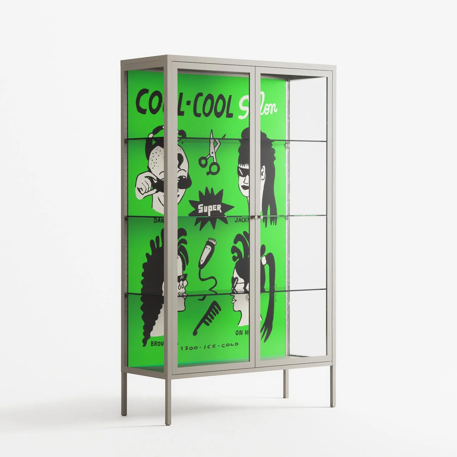 Cool Cool Salon Green - Cabinet - Aley Wild - Chalk - Clear glass - Image 4