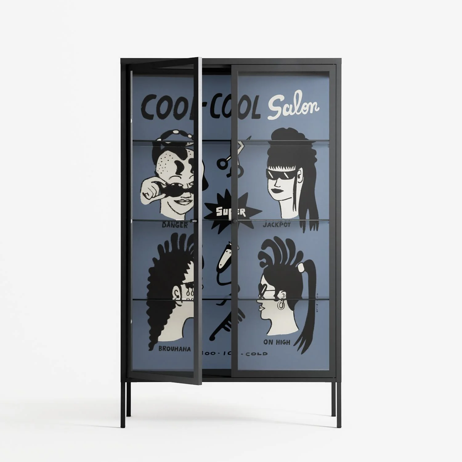 Cool Cool Salon Grey - Cabinet - Aley Wild - Antracite - Clear glass - Image 2