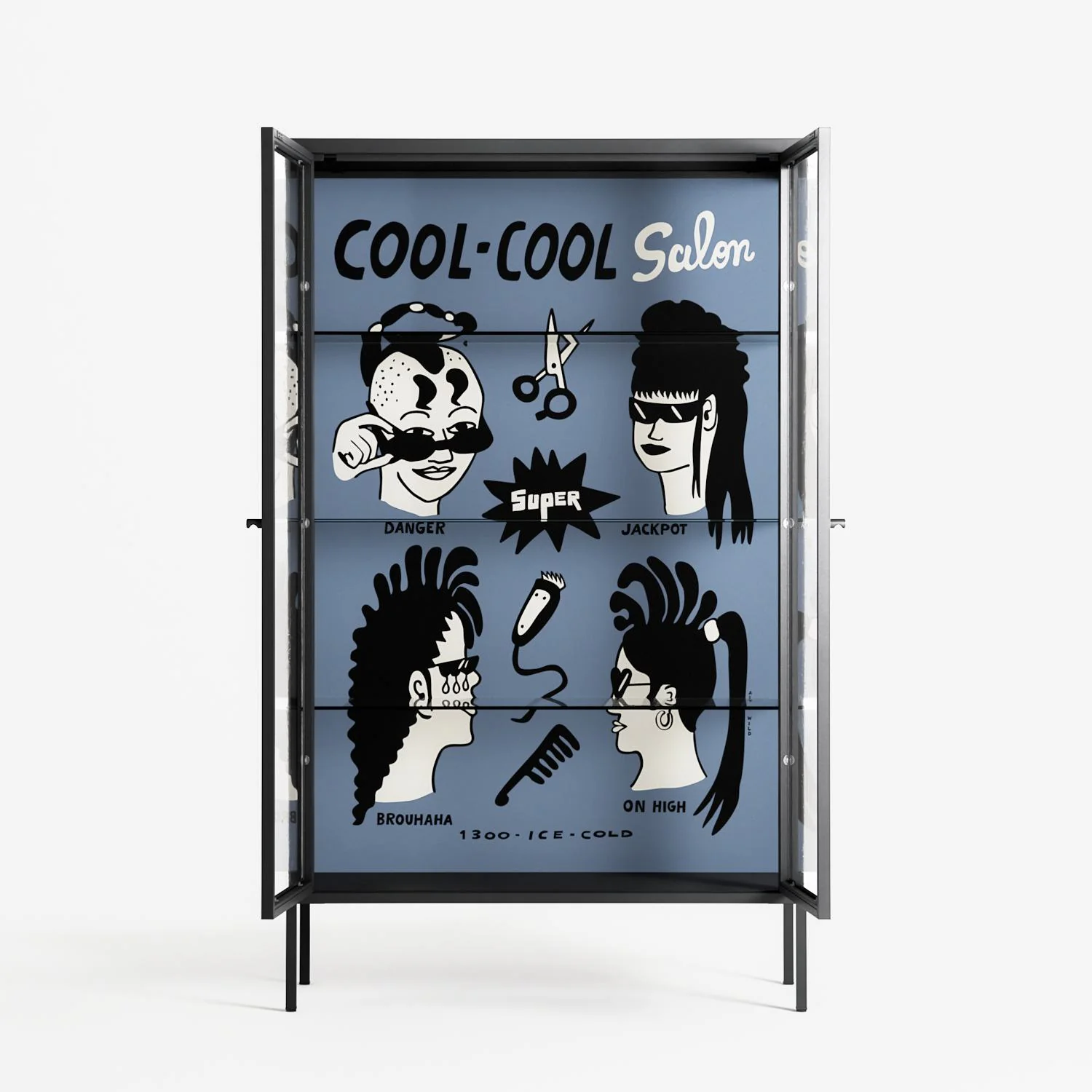 Cool Cool Salon Grey - Cabinet - Aley Wild - Antracite - Clear glass - Image 3