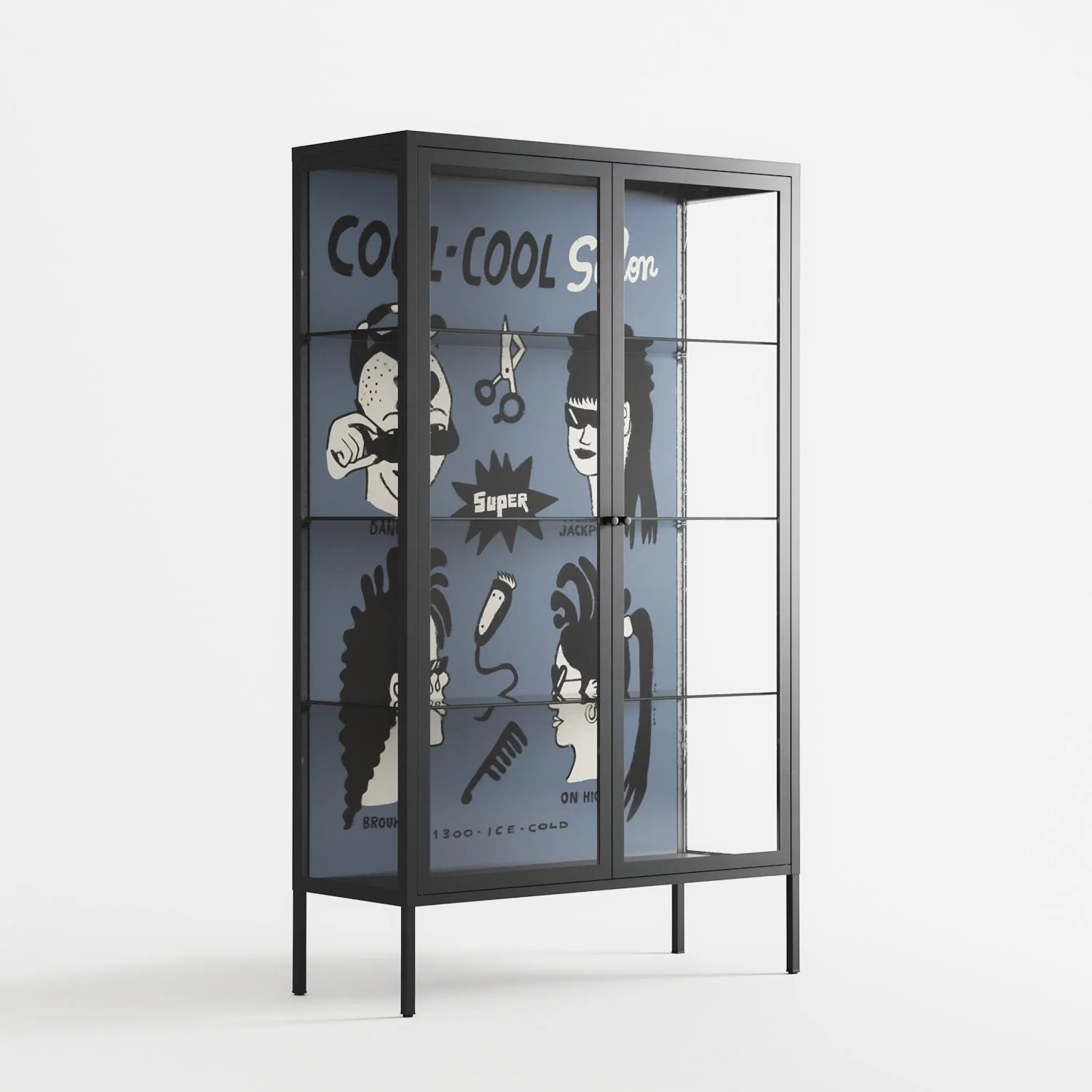 Cool Cool Salon Grey - Cabinet - Aley Wild - Antracite - Clear glass - Image 4