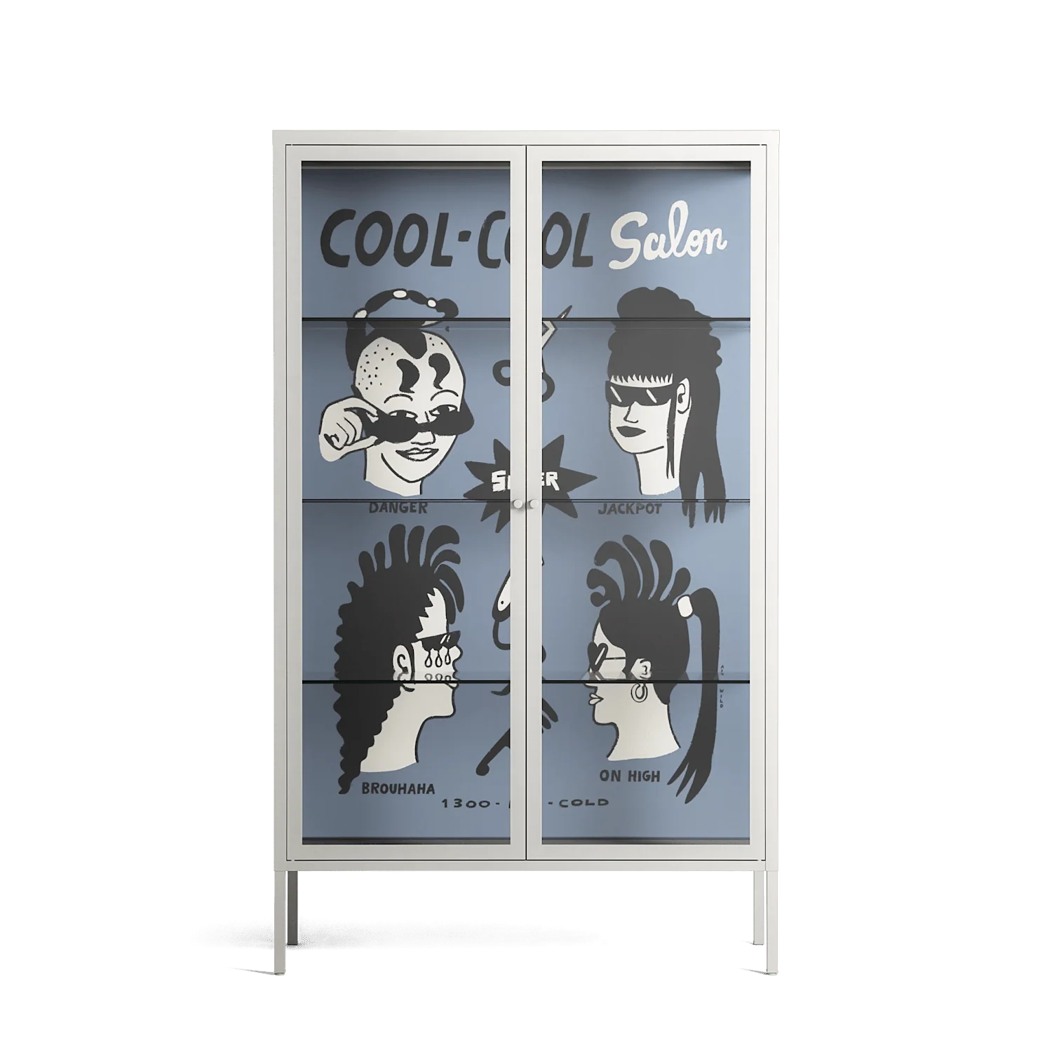 Cool Cool Salon Grey - Cabinet - Aley Wild - Chalk - Clear glass