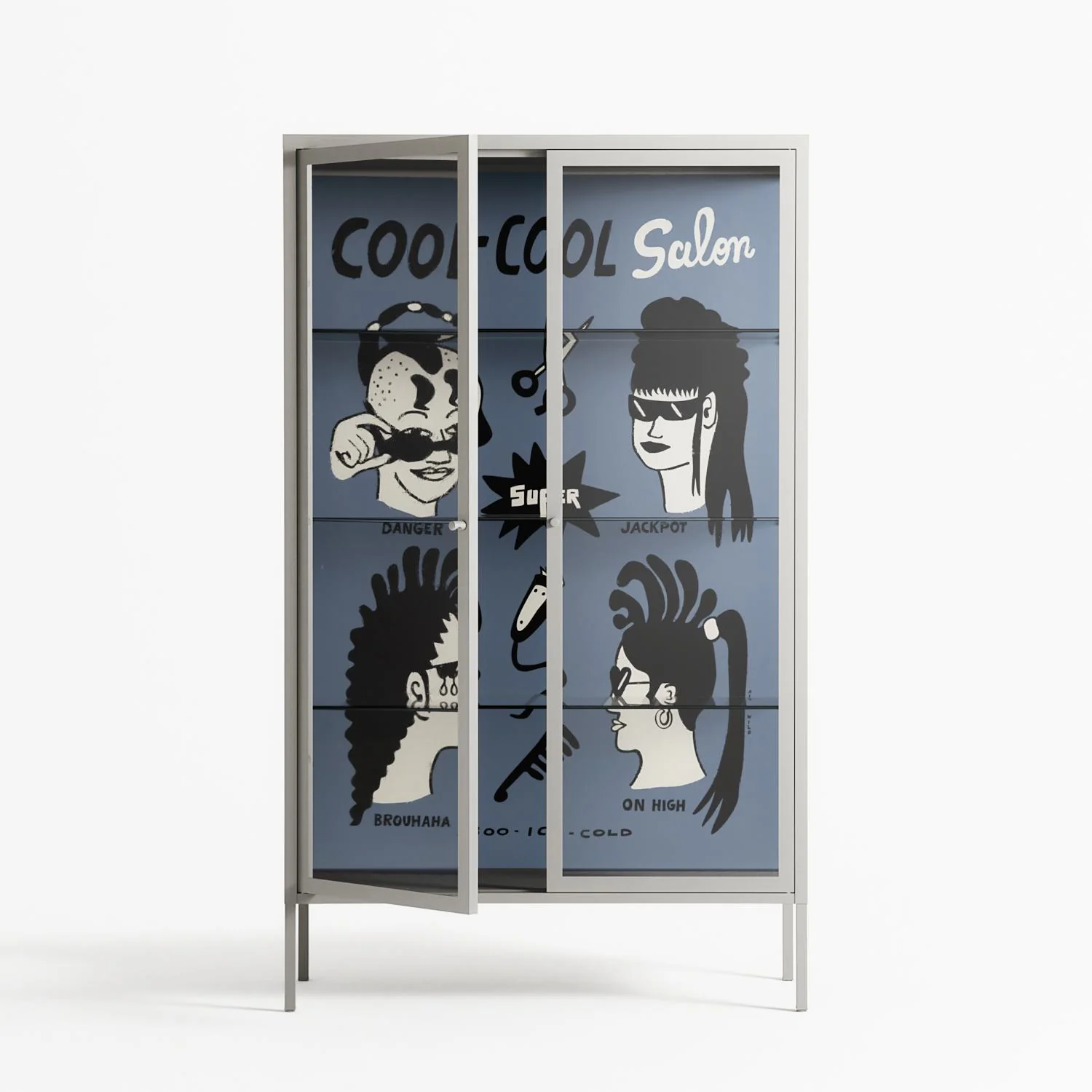 Cool Cool Salon Grey - Cabinet - Aley Wild - Chalk - Clear glass - Image 2
