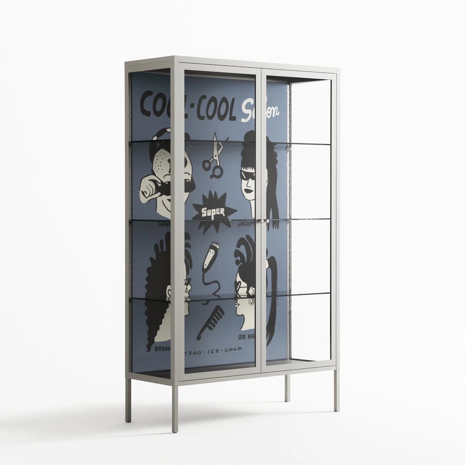 Cool Cool Salon Grey - Cabinet - Aley Wild - Chalk - Clear glass - Image 4