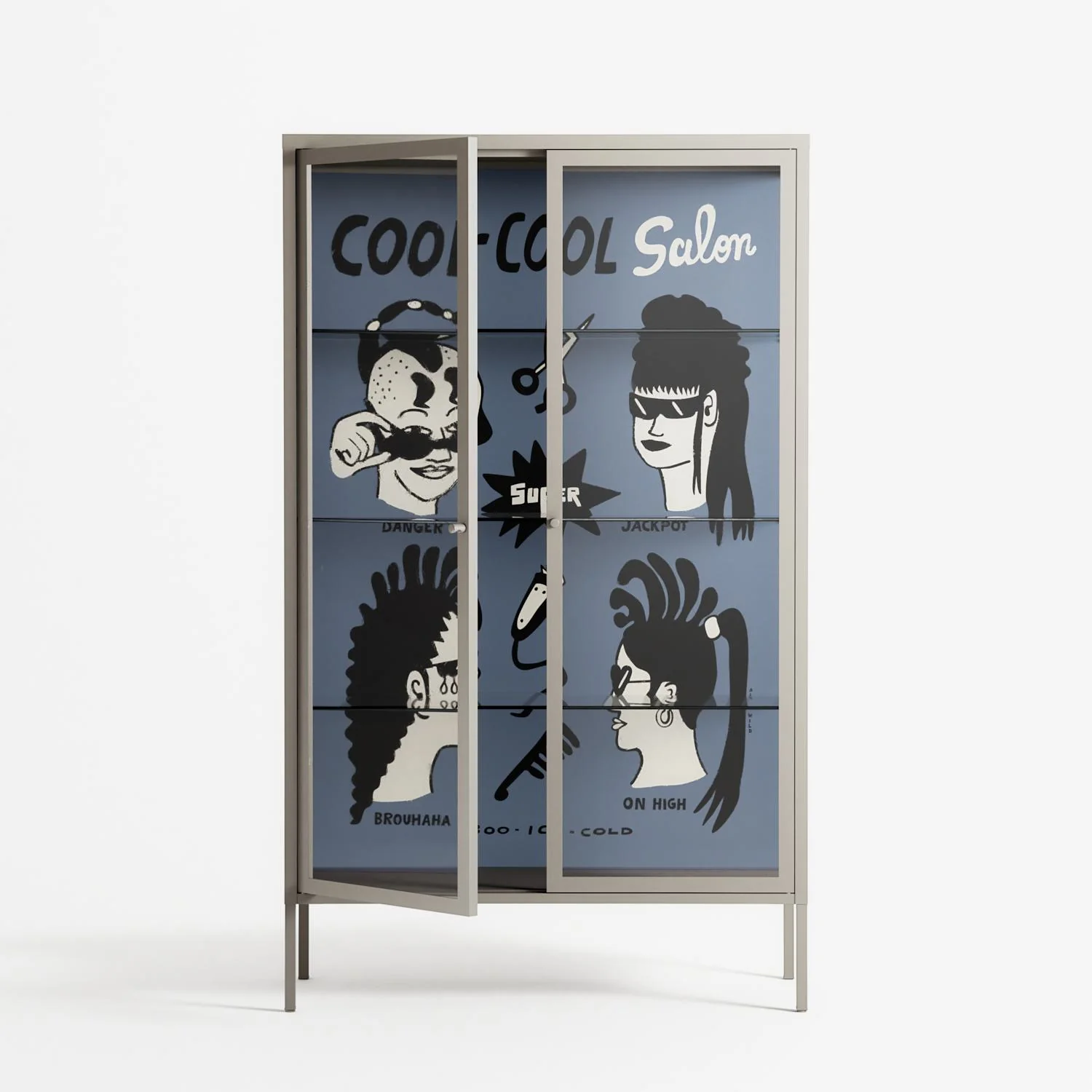 Cool Cool Salon Grey - Cabinet - Aley Wild - Pebble - Clear glass - Image 2