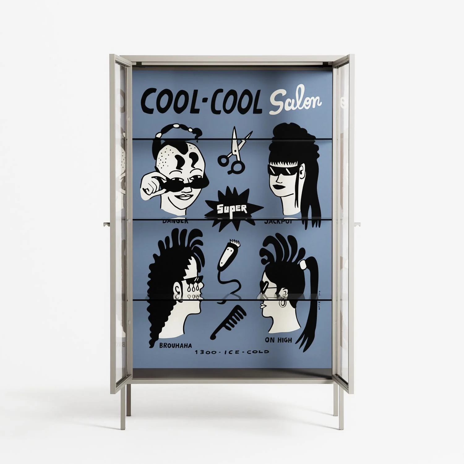 Cool Cool Salon Grey - Cabinet - Aley Wild - Pebble - Clear glass - Image 3
