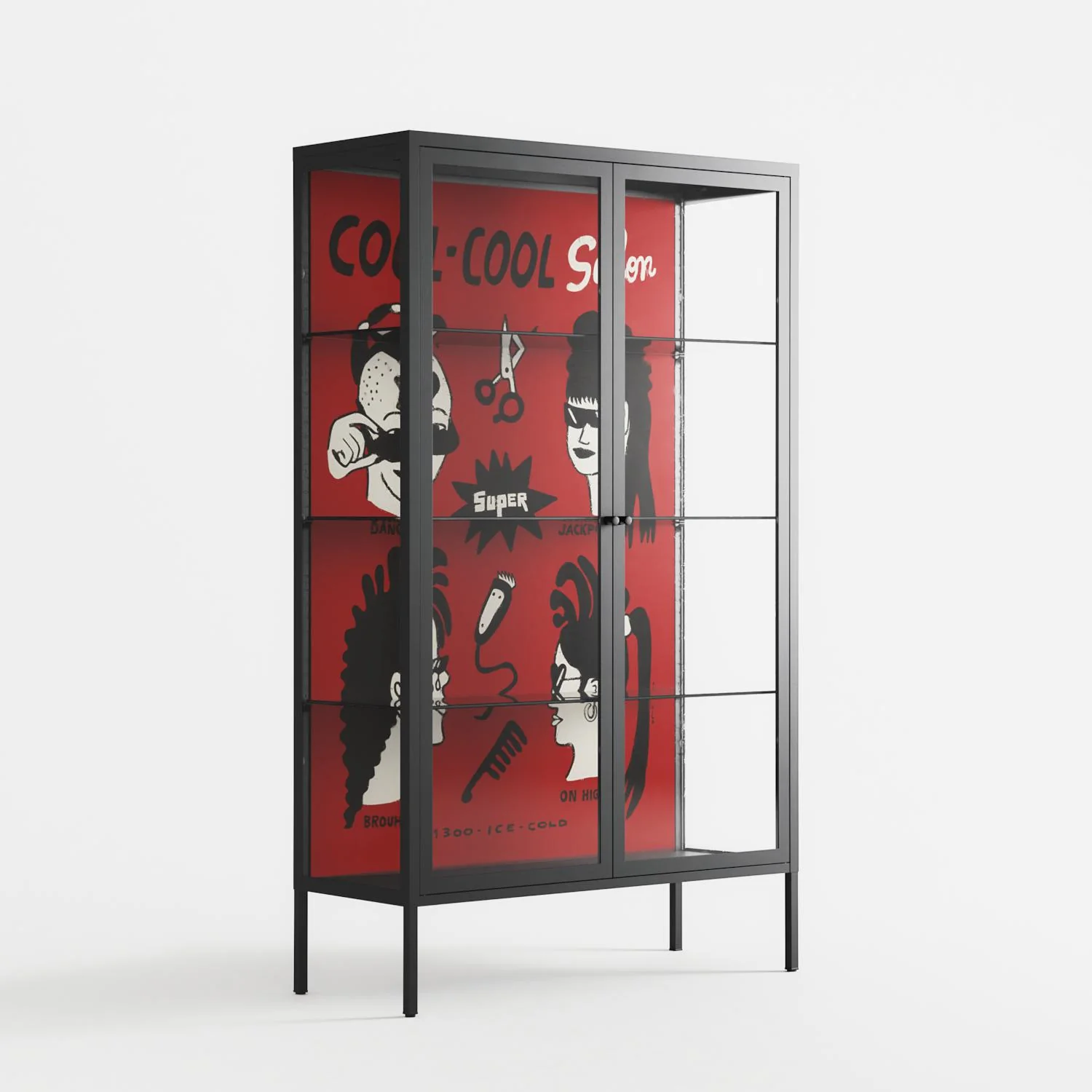 Cool Cool Salon Red - Cabinet - Aley Wild - Antracite - Clear glass - Image 4