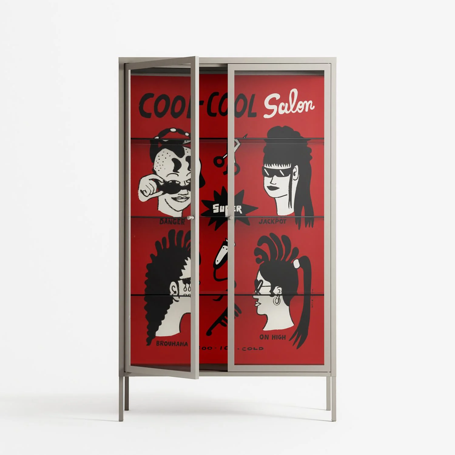 Cool Cool Salon Red - Cabinet - Aley Wild - Pebble - Clear glass - Image 2