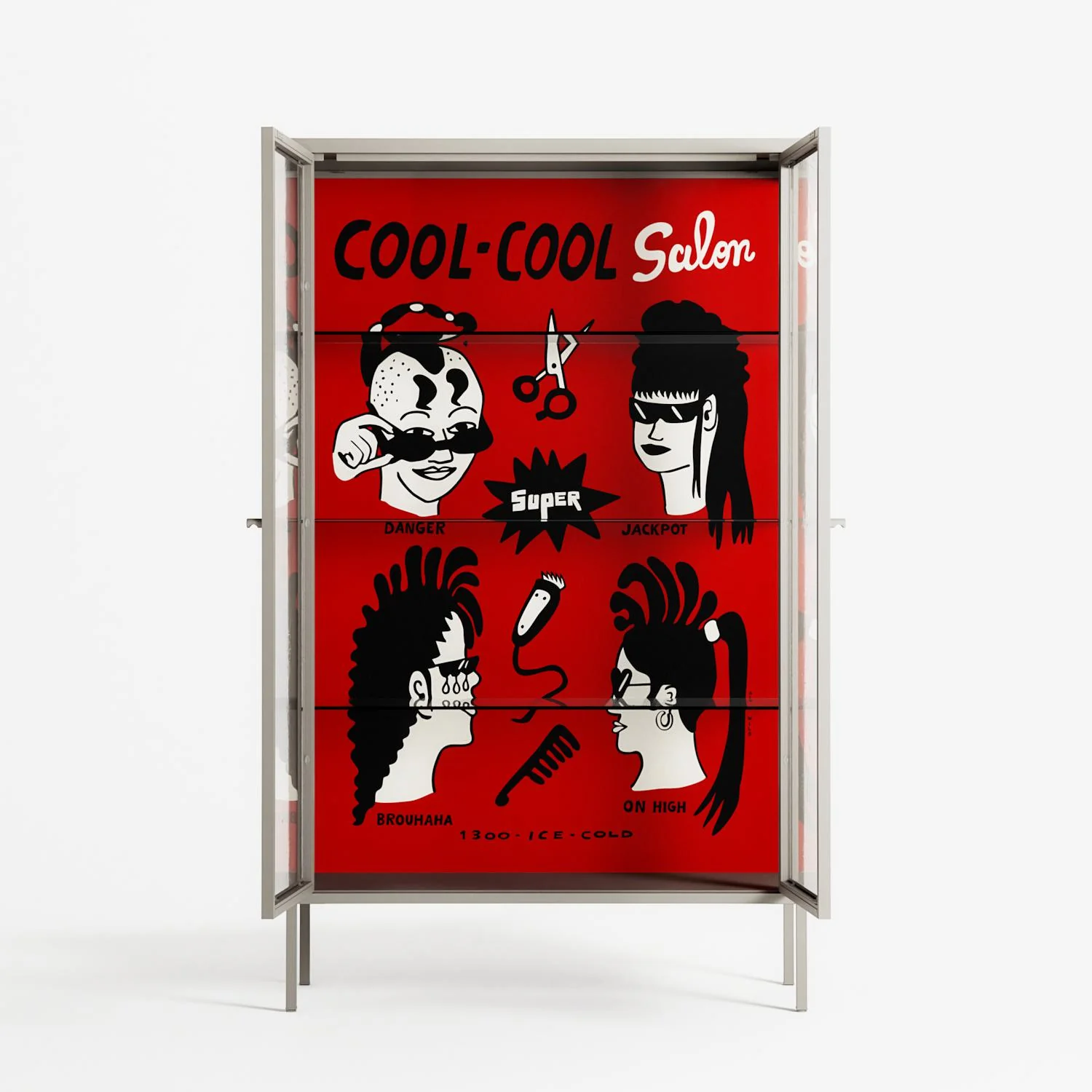 Cool Cool Salon Red - Cabinet - Aley Wild - Pebble - Clear glass - Image 3