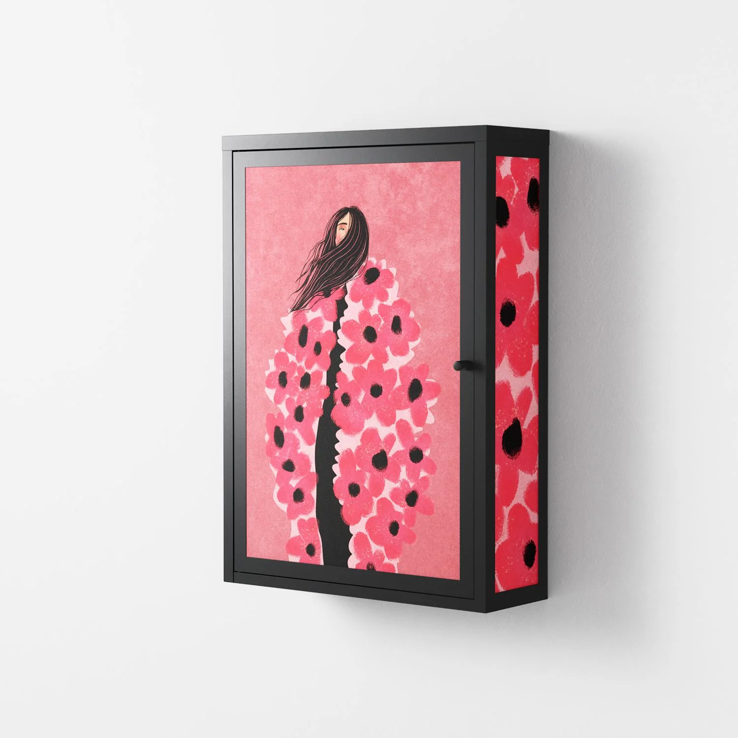 Covered in Flowers - Wall Cabinet - Raissa Oltmanns - Antracite - Overlay Metal - Image 2