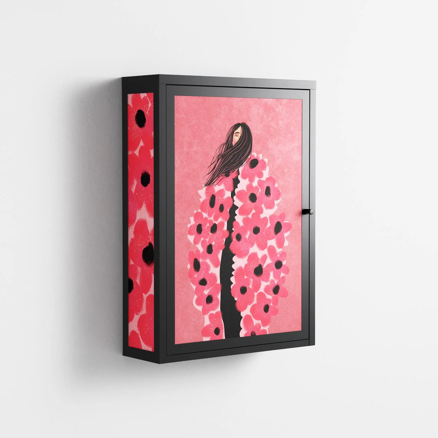 Covered in Flowers - Wall Cabinet - Raissa Oltmanns - Antracite - Overlay Metal - Image 4