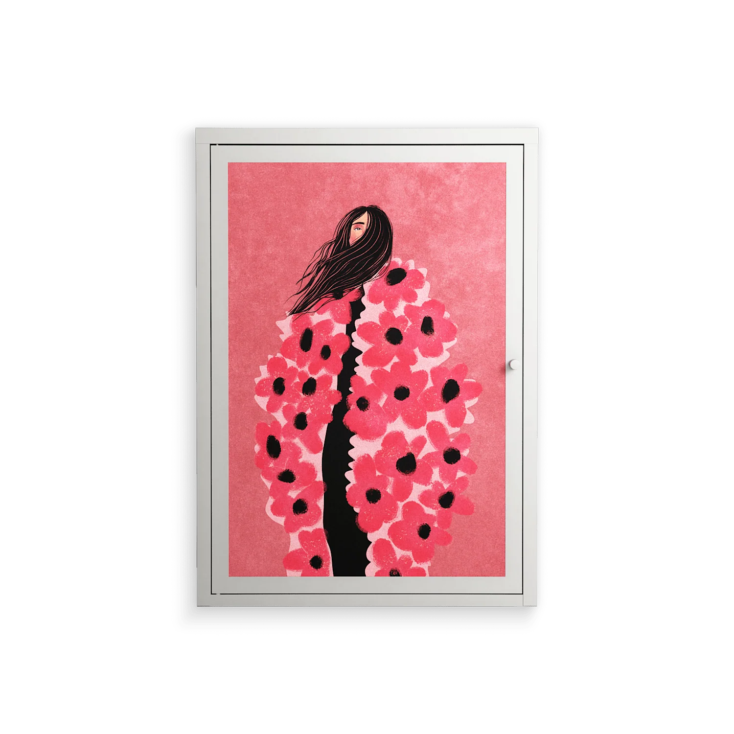 Covered in Flowers - Wall Cabinet - Raissa Oltmanns - Chalk - Overlay Metal