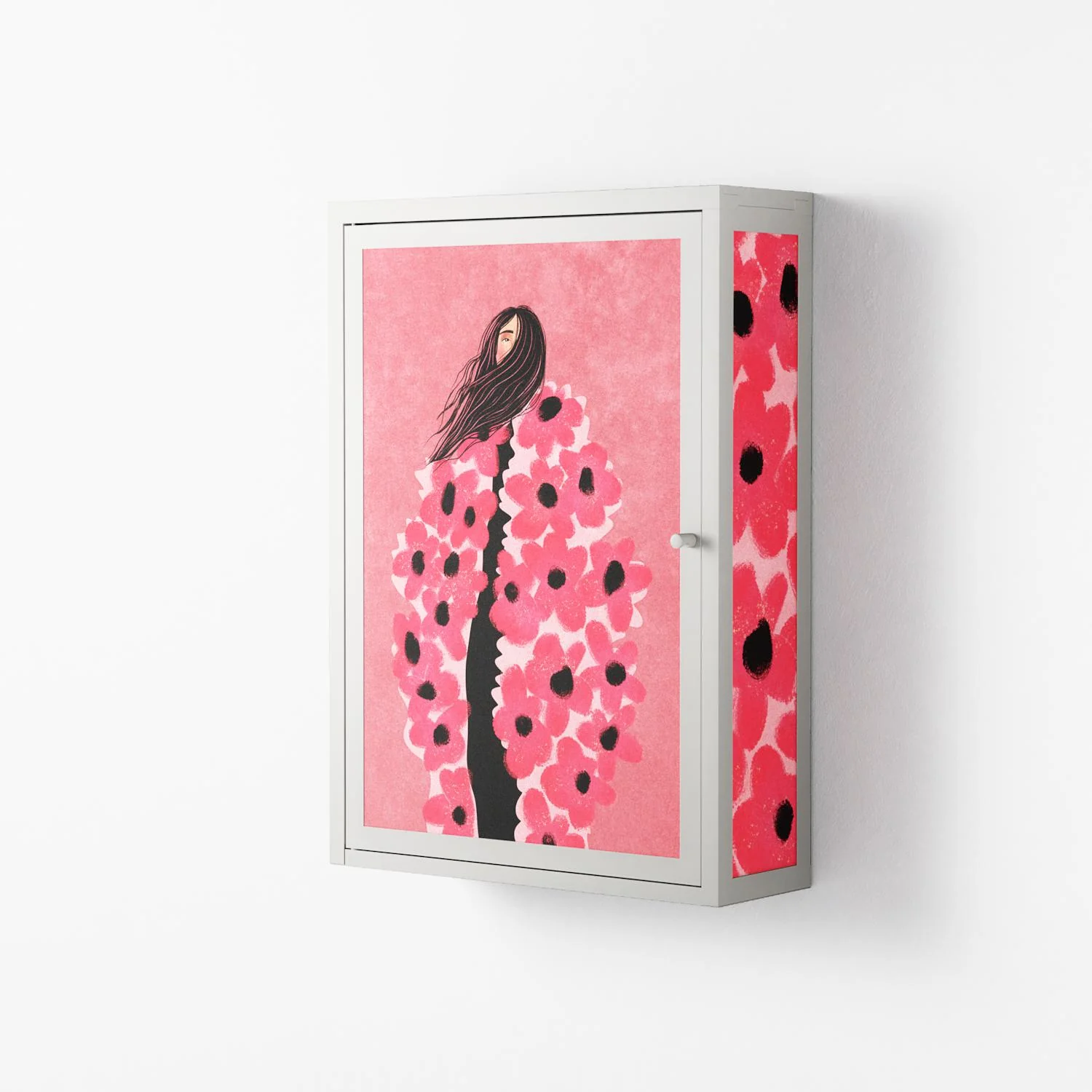 Covered in Flowers - Wall Cabinet - Raissa Oltmanns - Chalk - Overlay Metal - Image 2