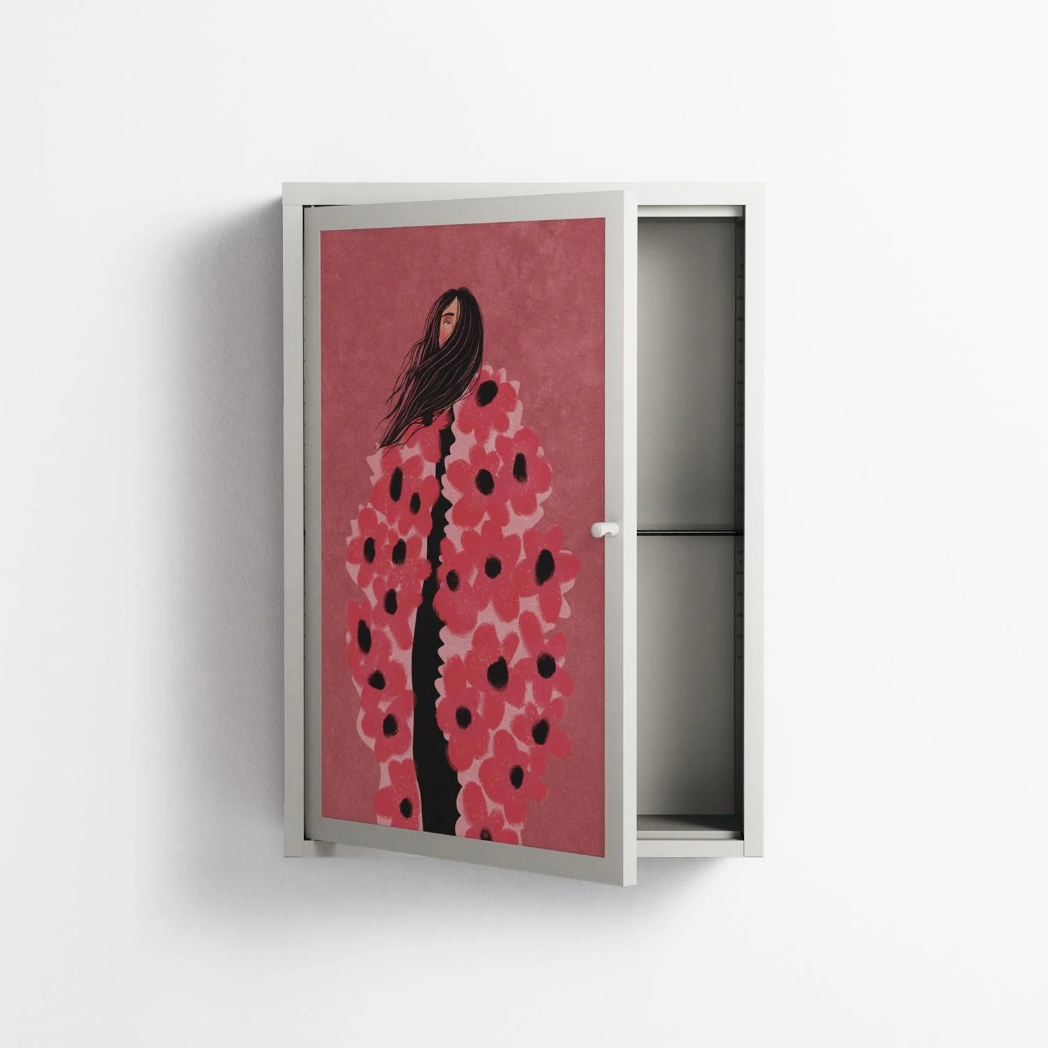 Covered in Flowers - Wall Cabinet - Raissa Oltmanns - Chalk - Overlay Metal - Image 3